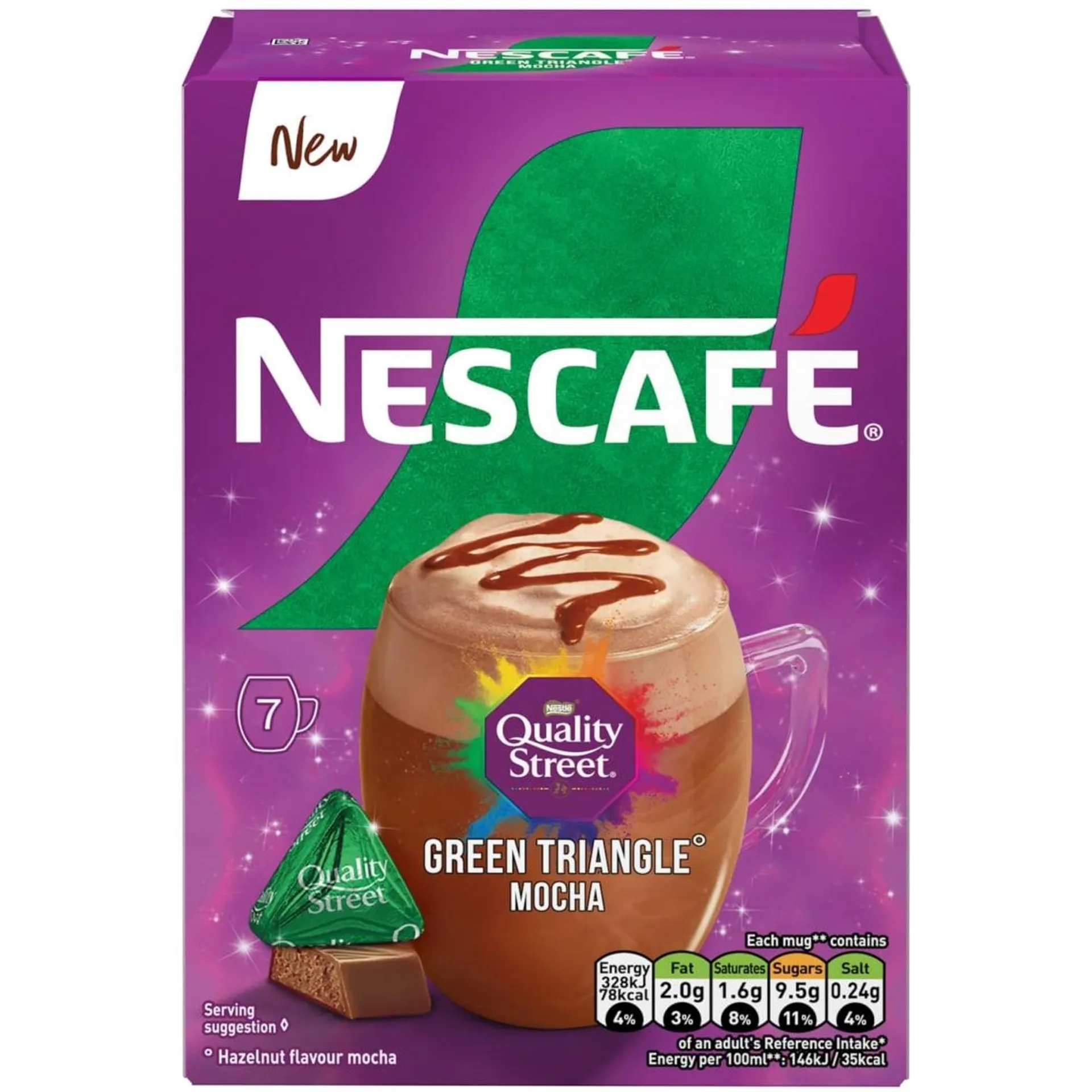 Nescafe Mocha 7pk - Quality Street Green Triangle