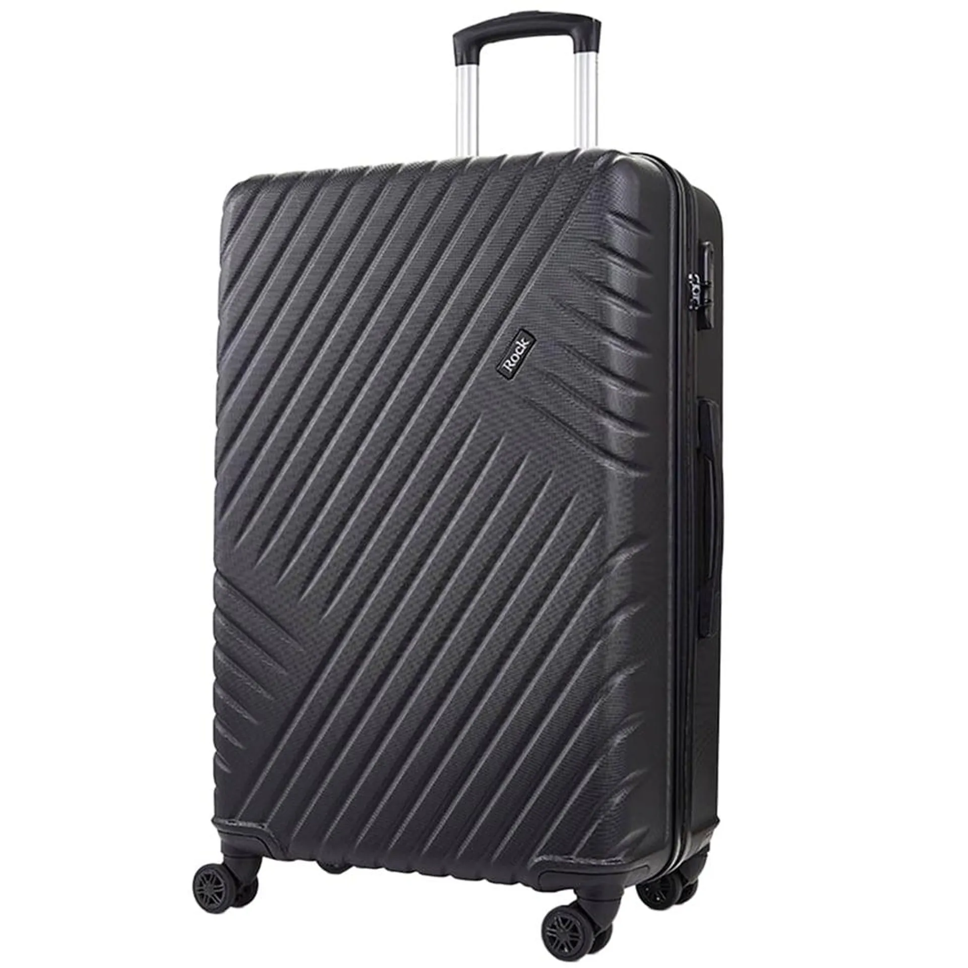 Rock Santiago Large Black Hardshell Suitcase