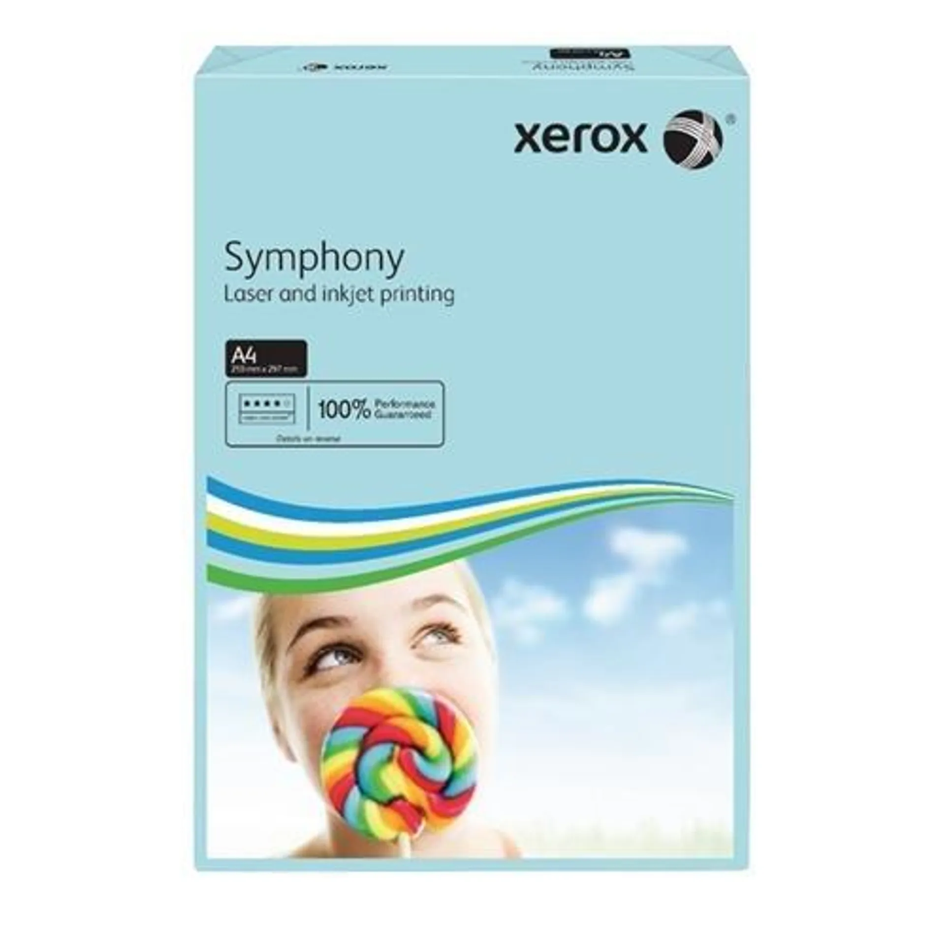 Xerox Symphony Medium Tints Mid Blue Ream A4 Paper 80gsm 003R93968 (Pack of 500) 003R93968