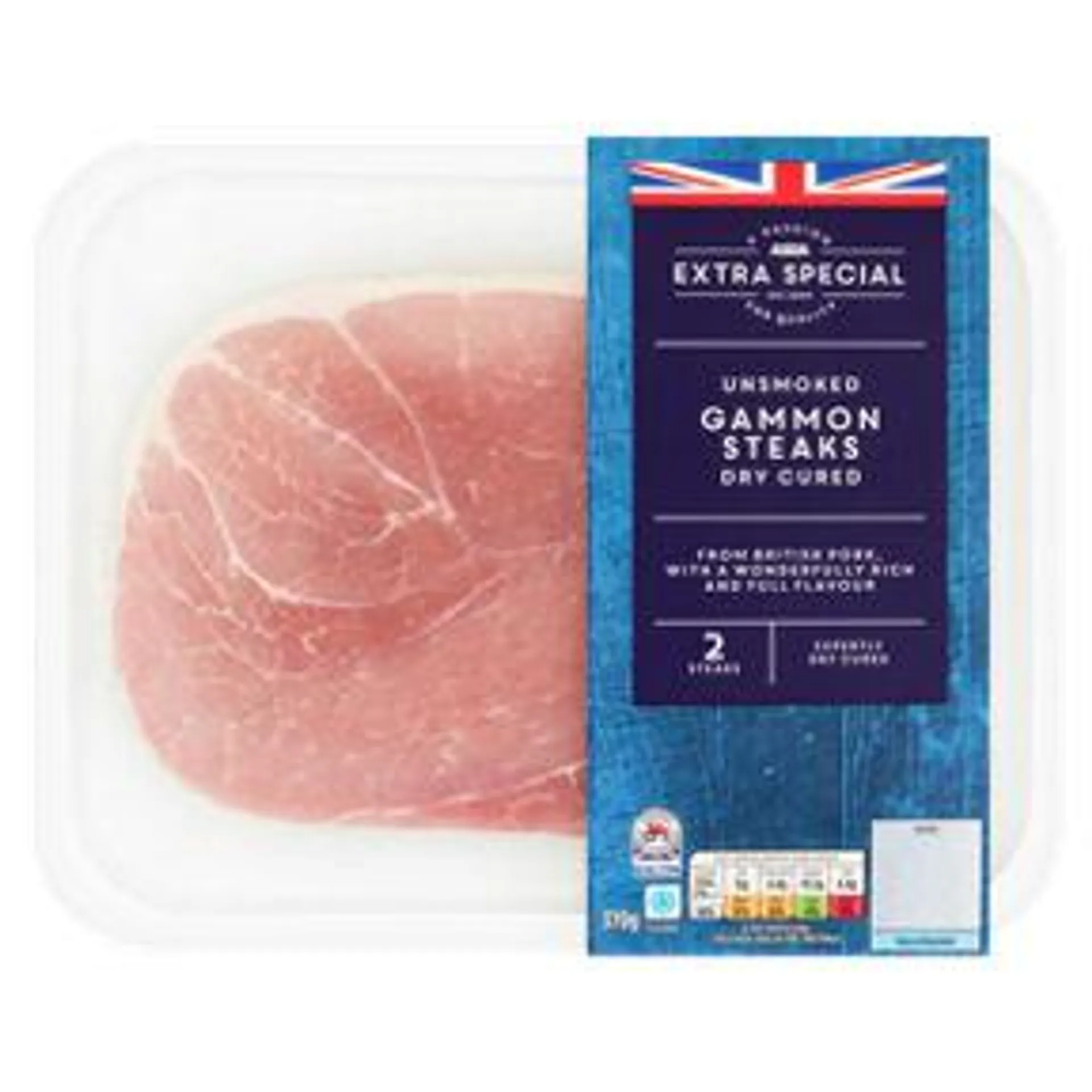ASDA Extra Special Dry Cured Gammon Steaks Unsmoked