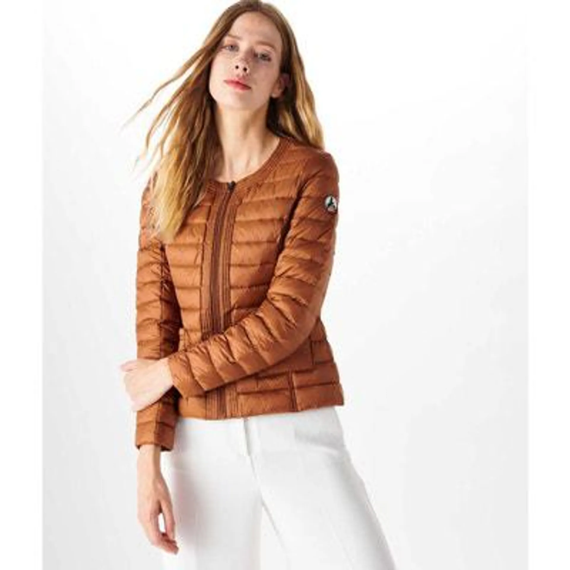 Douda Quilted Padded Jacket with Round Neck