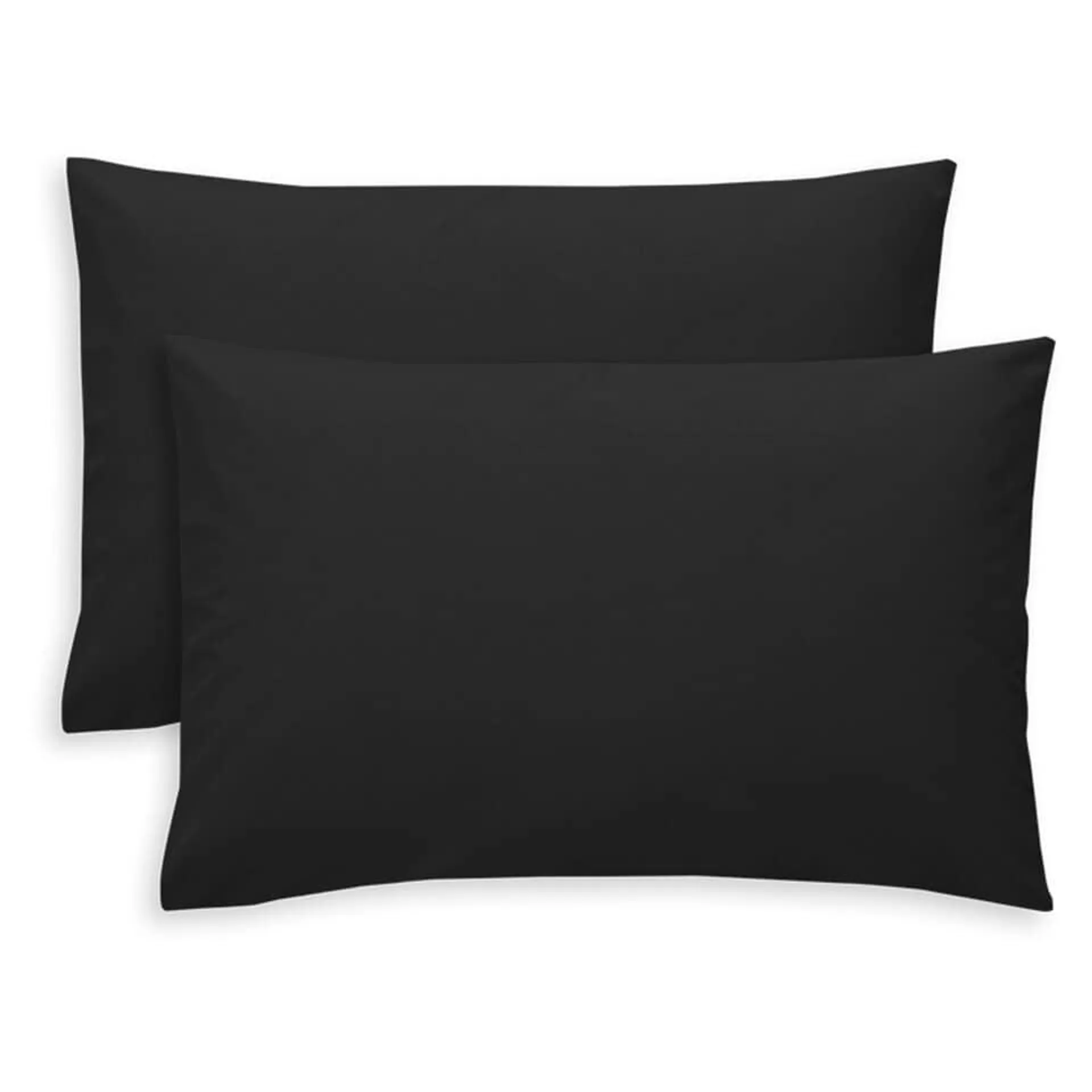 F&F Home Bedding Poly Cotton Black Housewife Pillow Case Pair