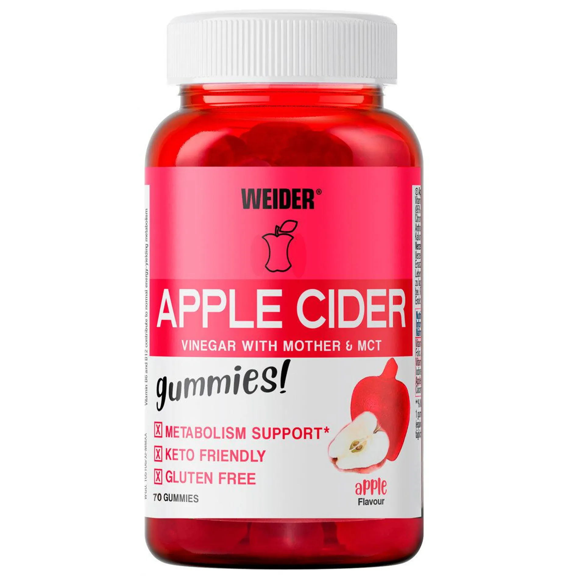 Weider Apple Cider Vinegar Gummies, 70 Count