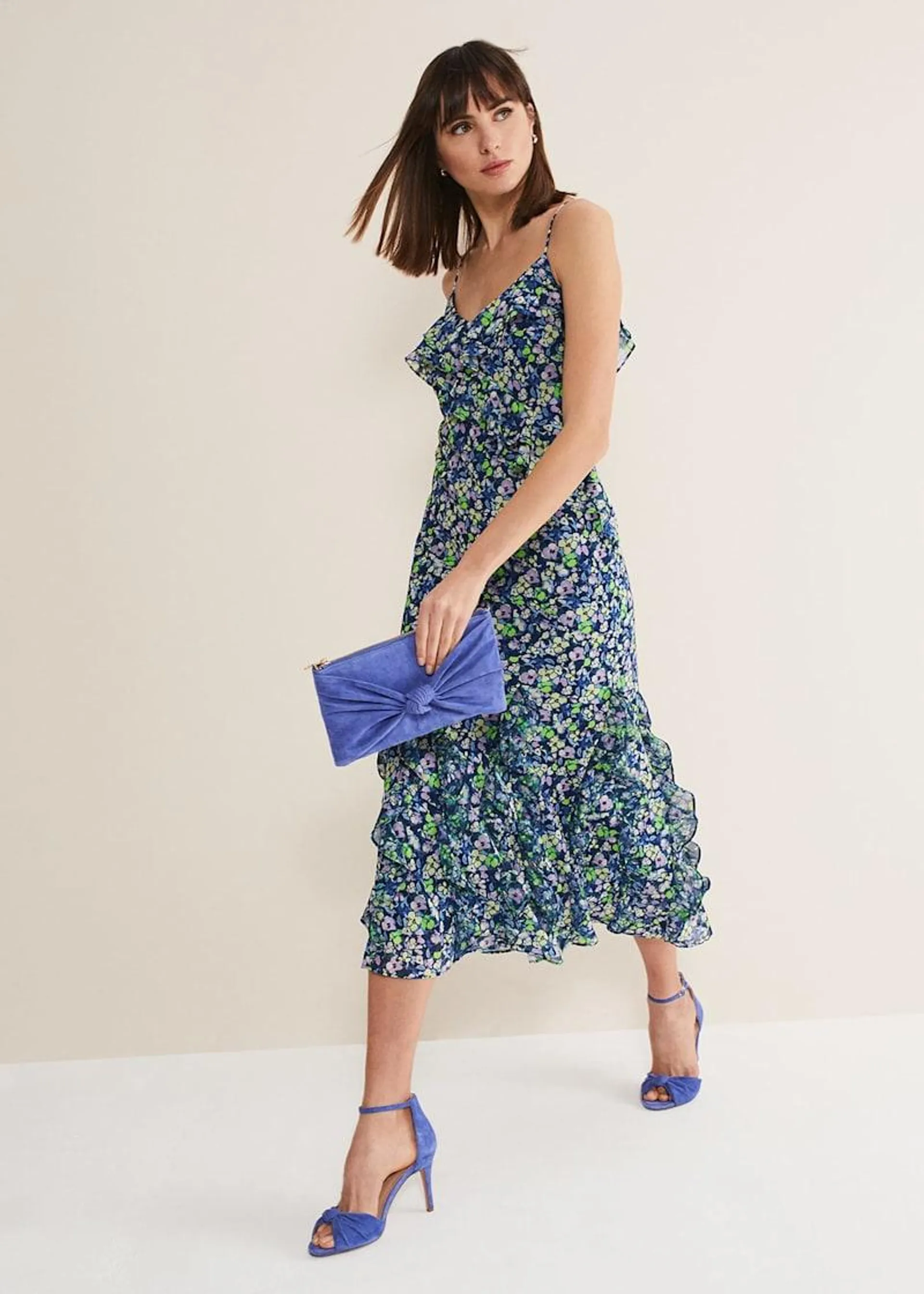 Catira Floral Ruffle Midaxi Dress