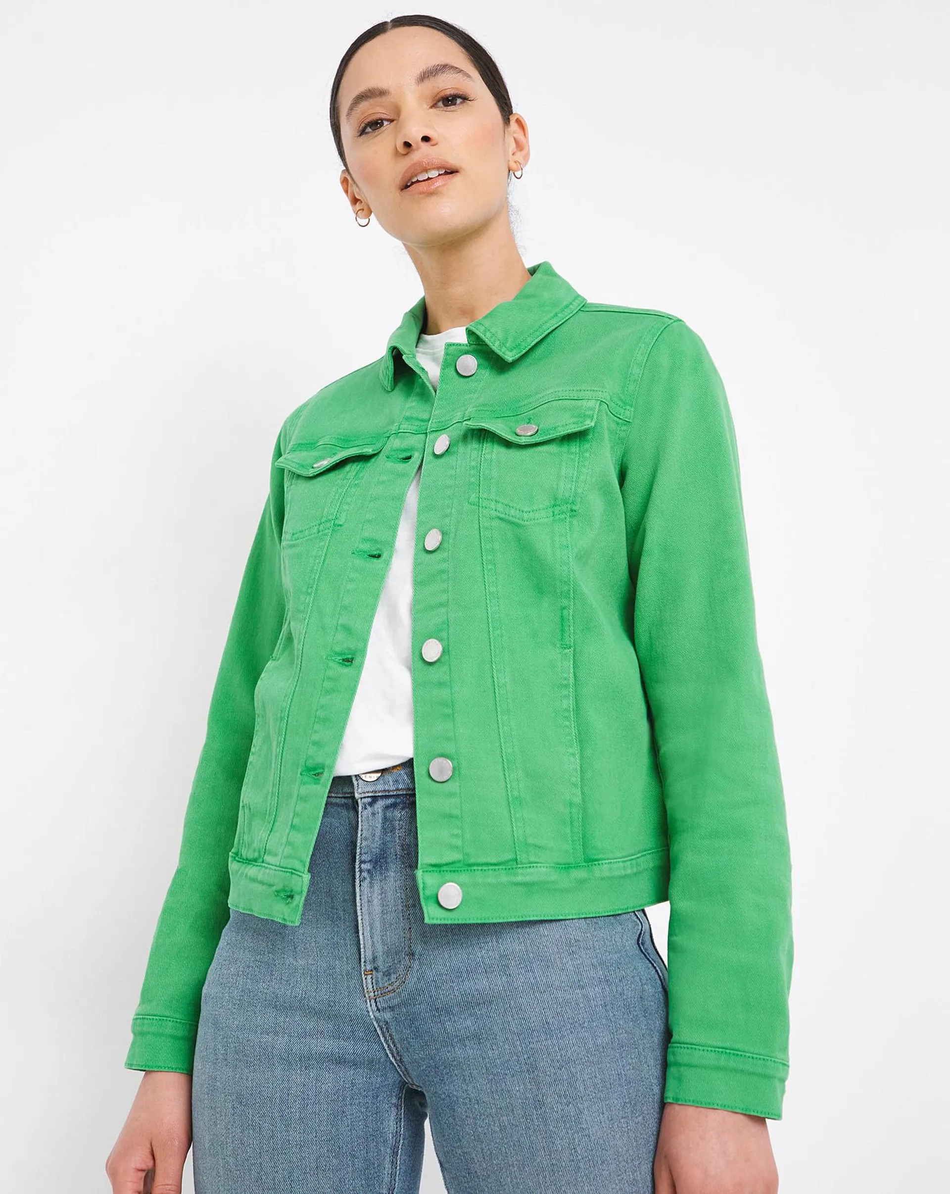 Green Western Denim Jacket