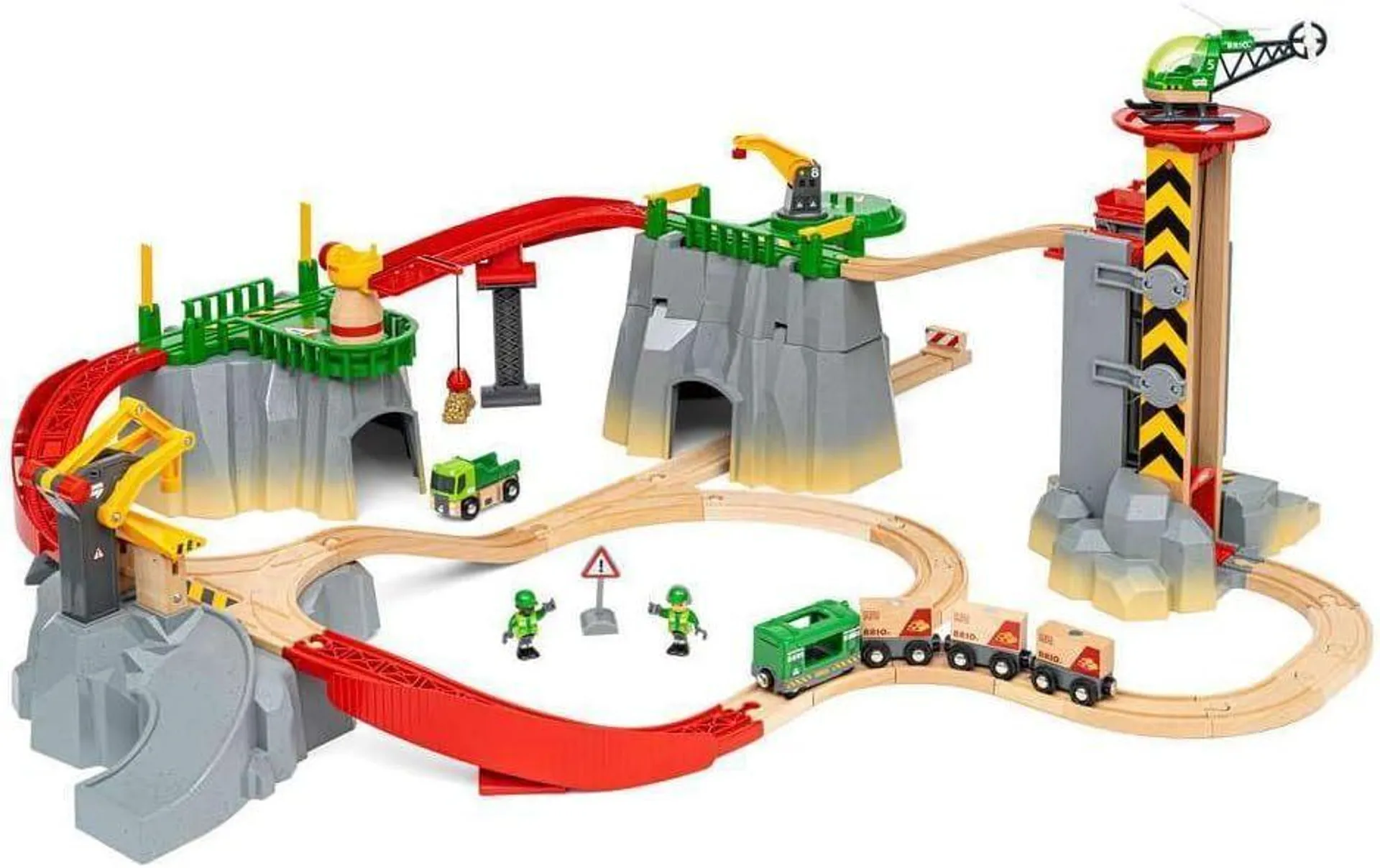 BRIO Cargo Mountain Train Set with Cranes and Lift 36010