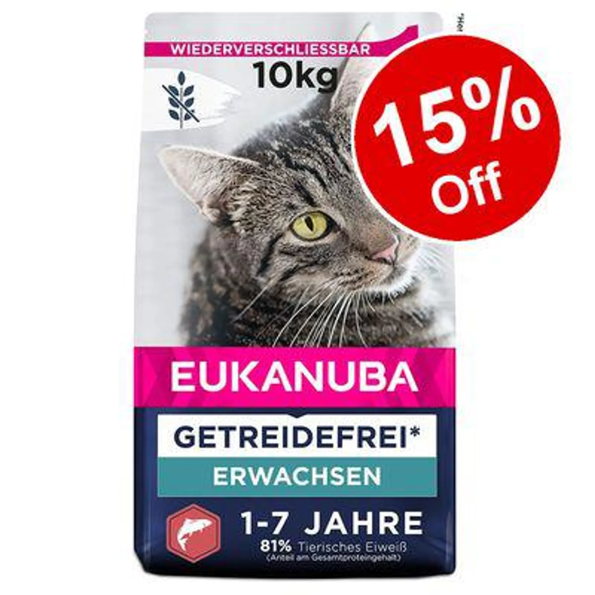 10kg Eukanuba Grain-Free Adult/Senior Dry Cat Food - 15% Off! *