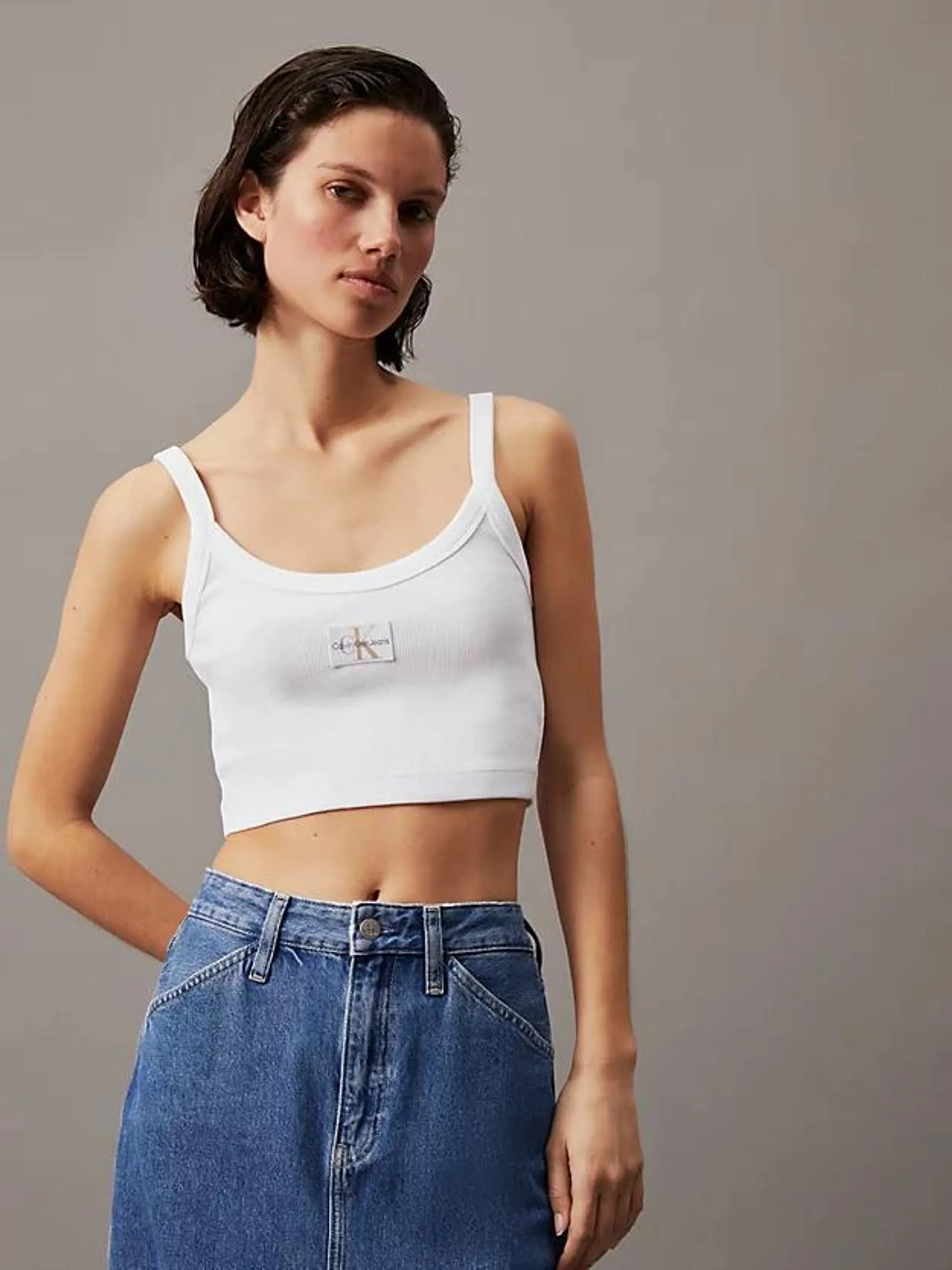 Ribbed Cotton Bralette Top