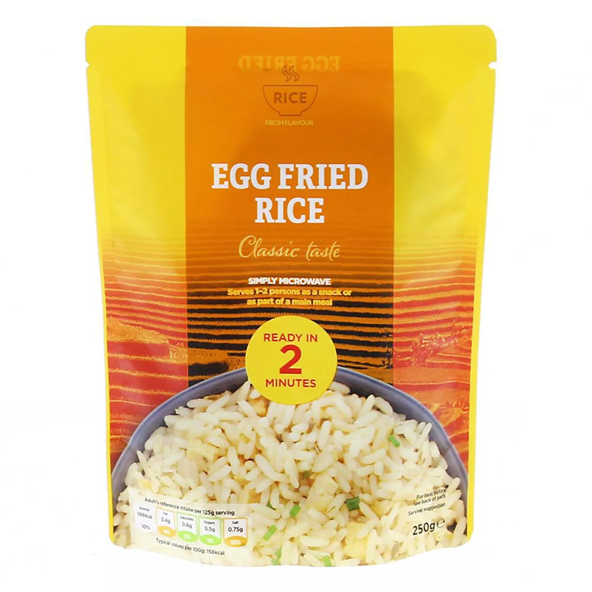 Rice: Egg Fried Rice Microwavable Packet 250g (Case of 12)