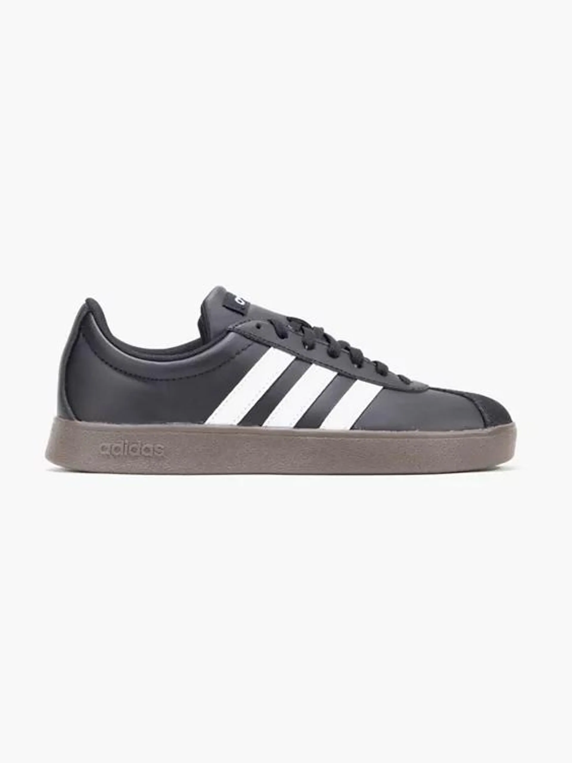 Womens Adidas Black/White VL Court Base Trainers