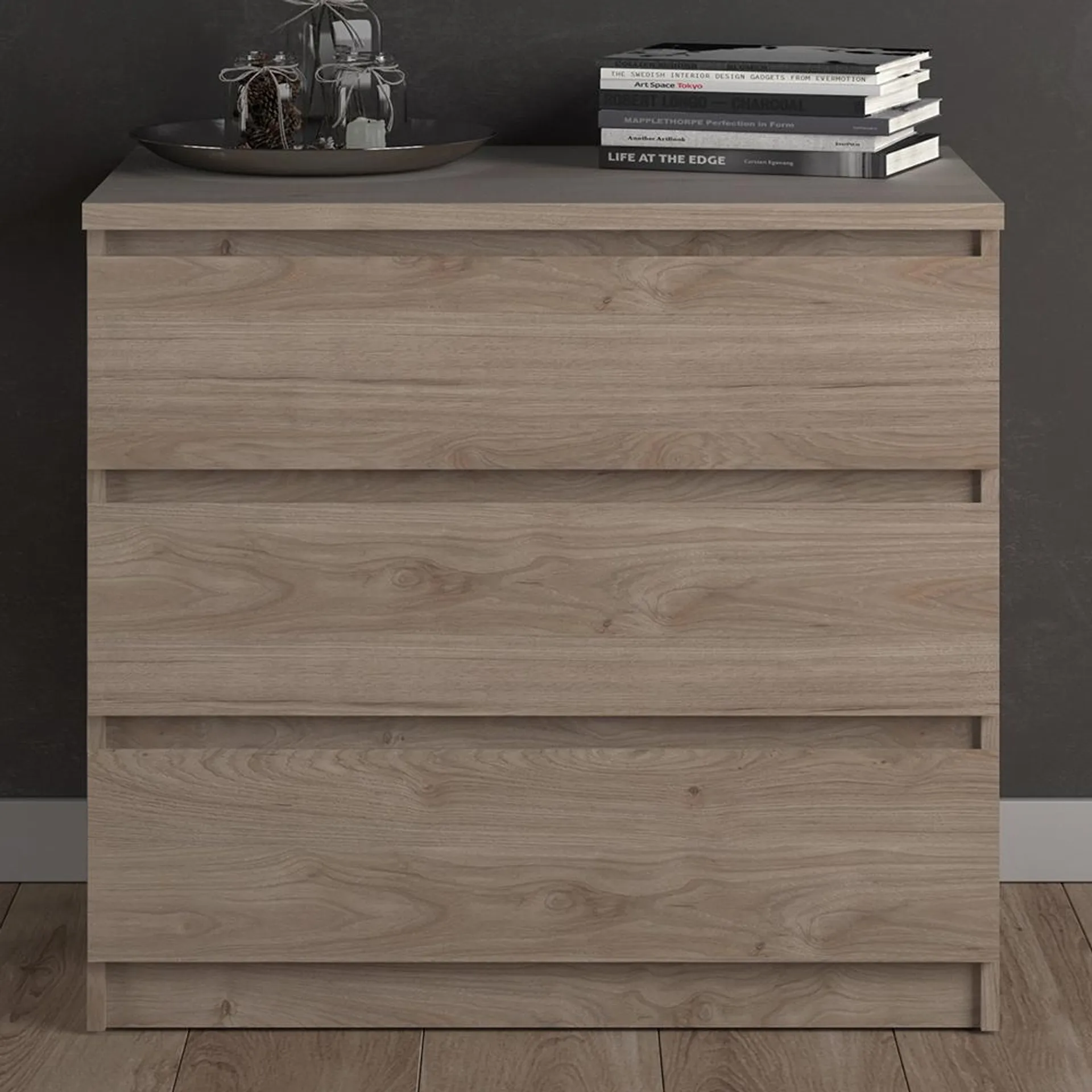 Florence 3 Drawer Jackson Hickory Oak Chest of Drawers