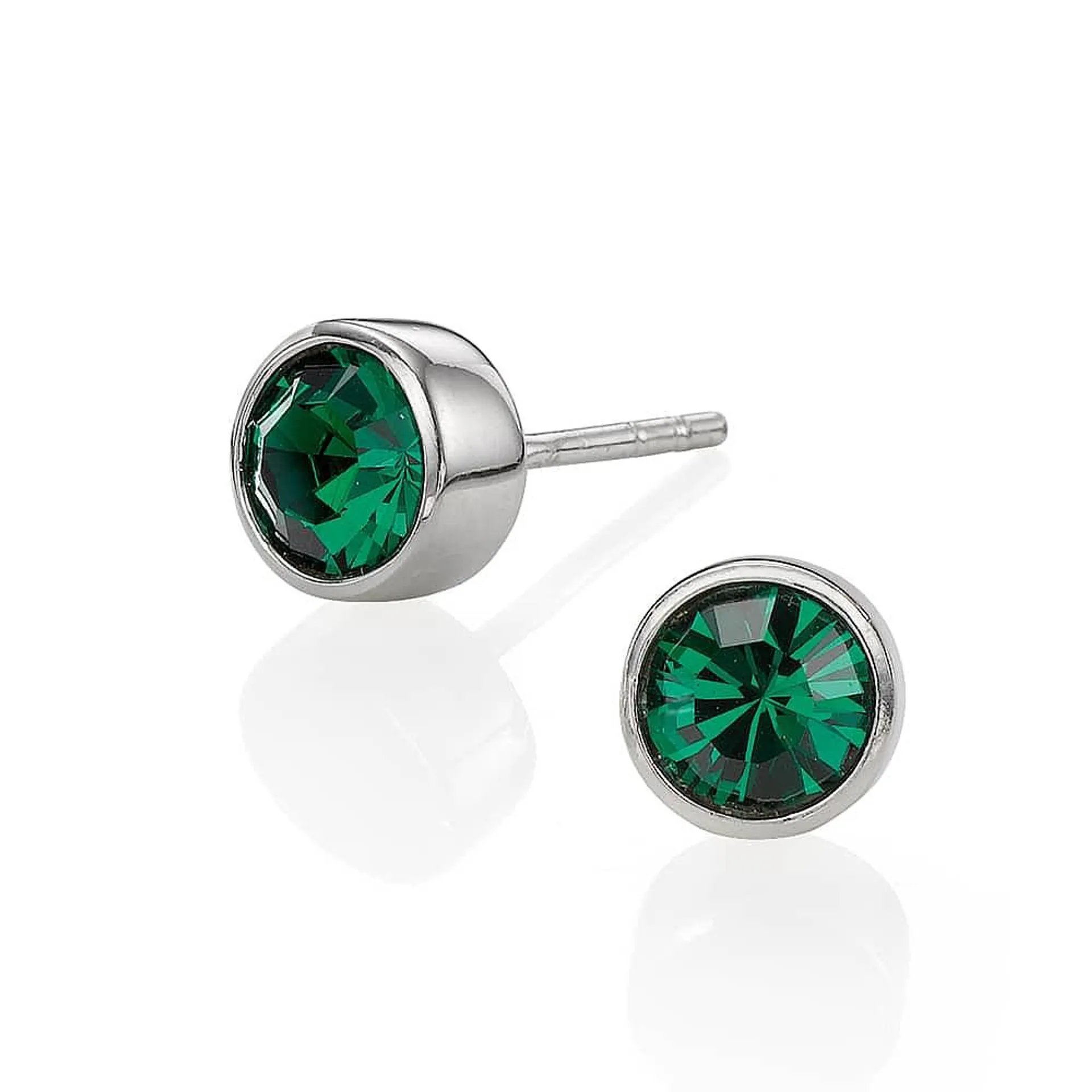 Glint of Green Crystal Earrings