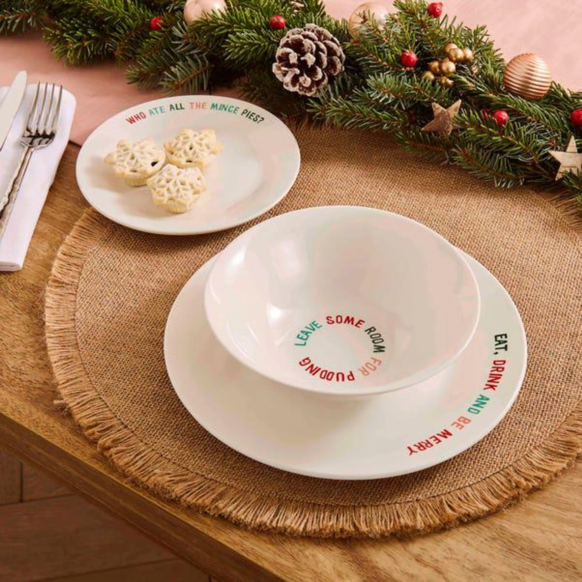 12 Piece Be Merry Dinner Set