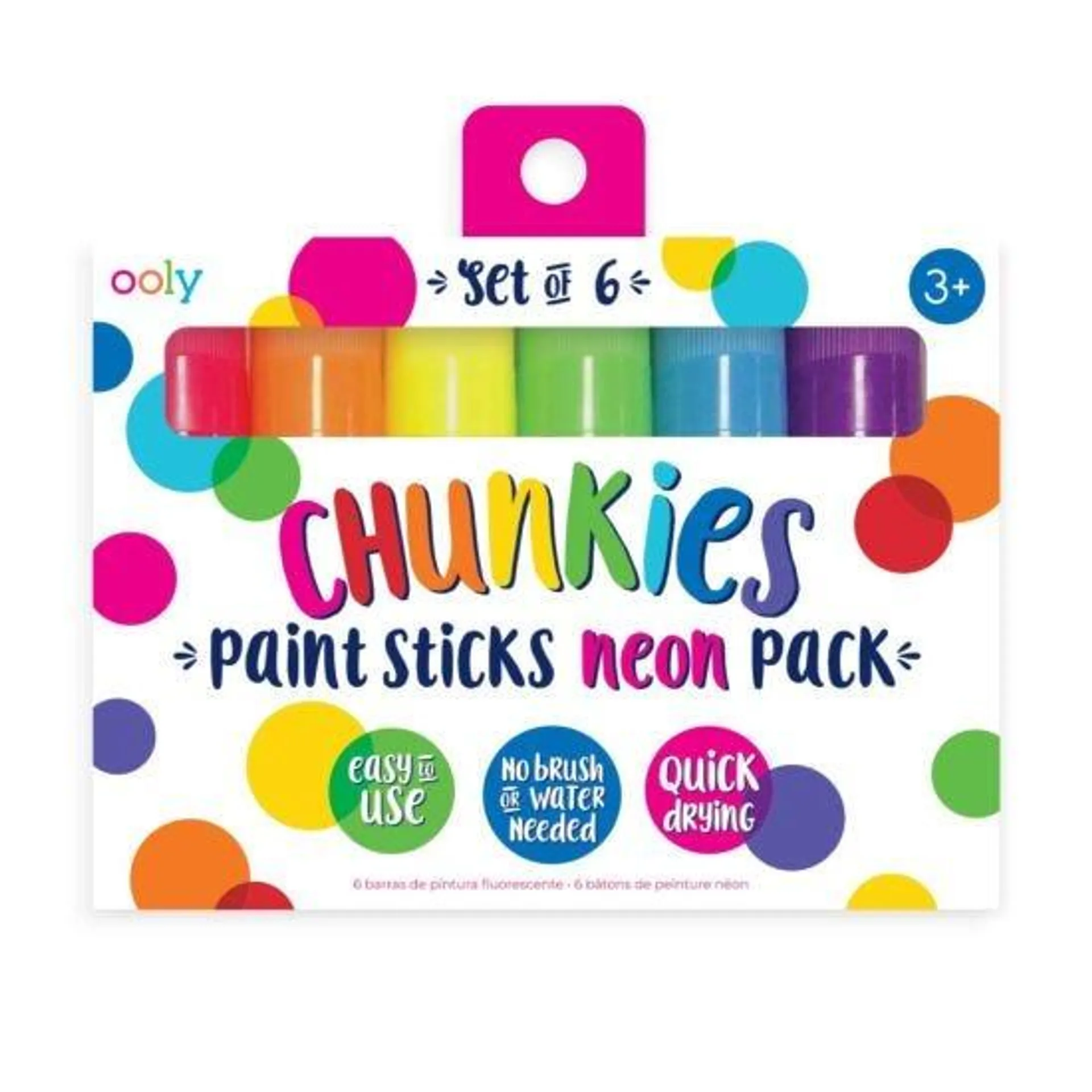 Ooly Chunkies Paint Sticks Set of 6 - Neon