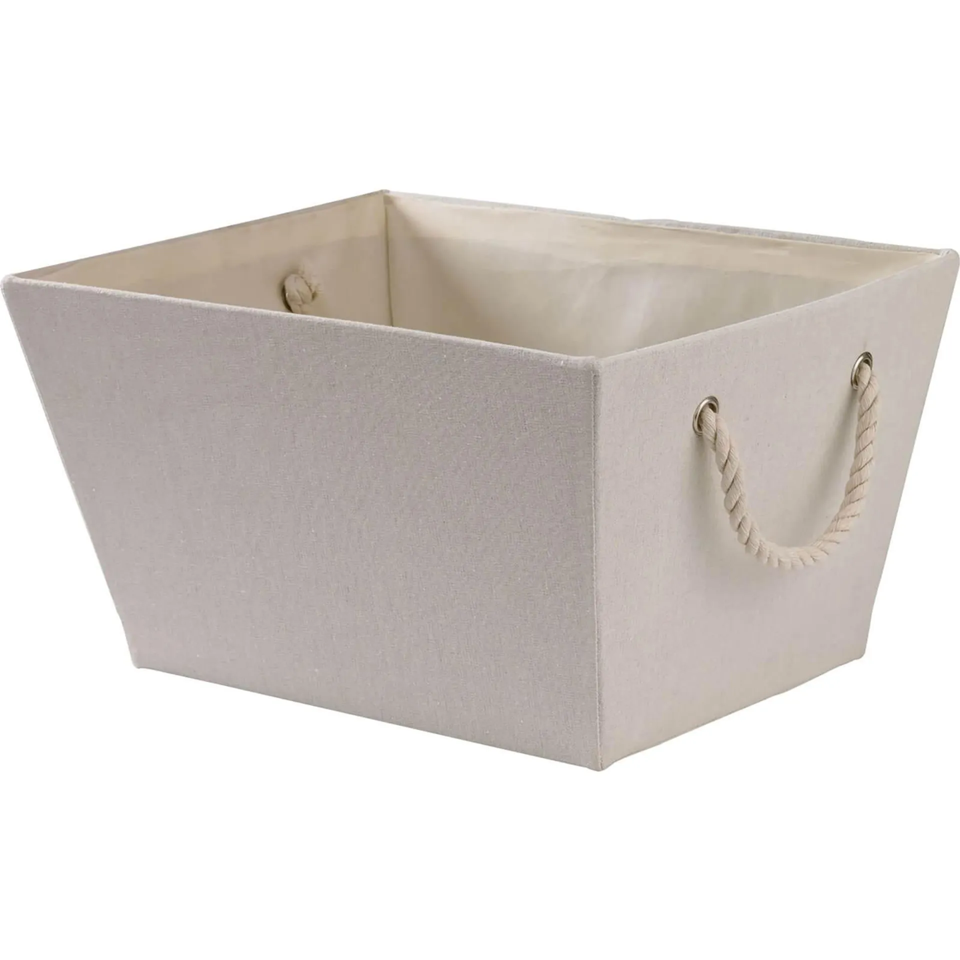 Oversized Cream Storage Bin