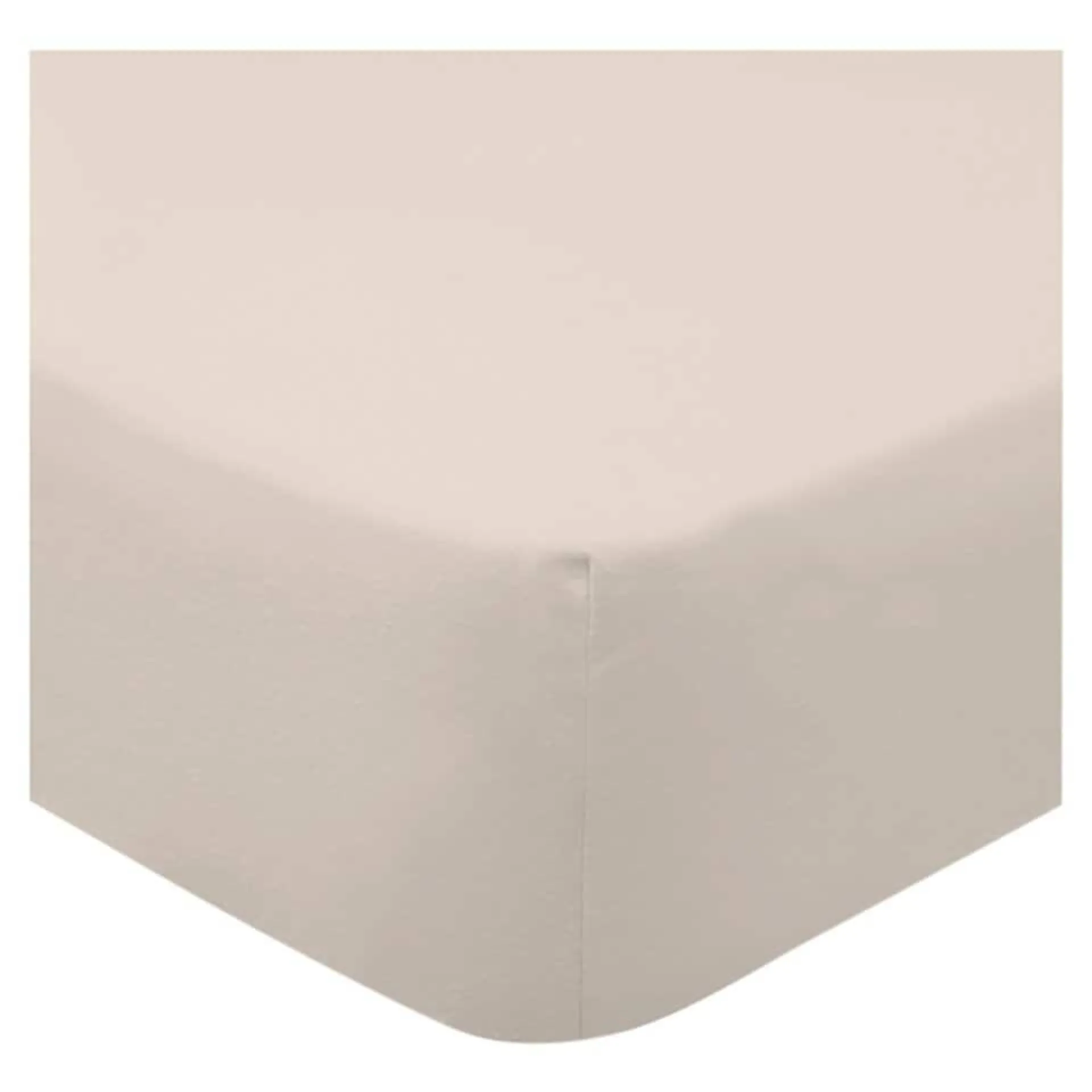 F&F Home Bedding Brushed Fitted Sheet Natural Double