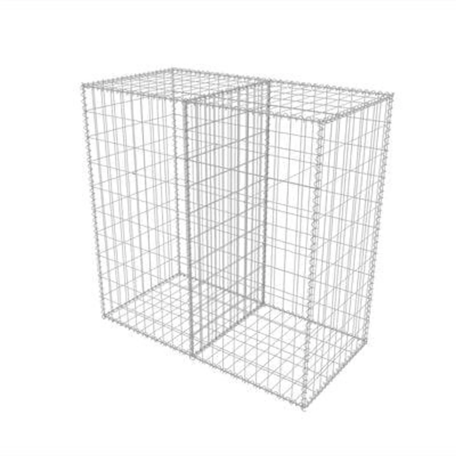 vidaXL Gabion Basket Galvanised Steel 100x50x100 cm