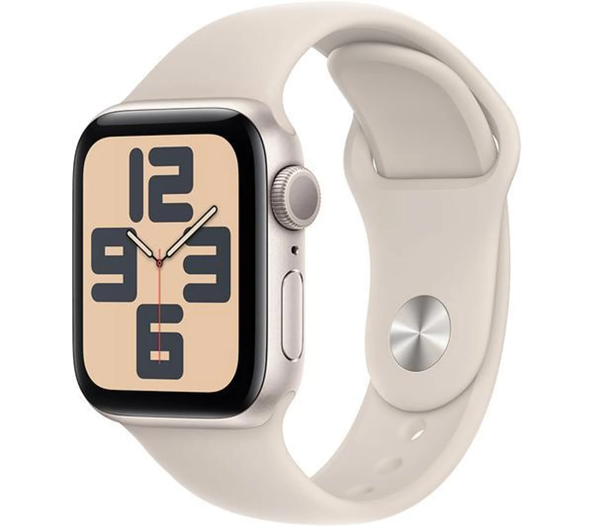 APPLE Watch SE (2023) - 40 mm Starlight Aluminium Case with Starlight Sports Band, S/M