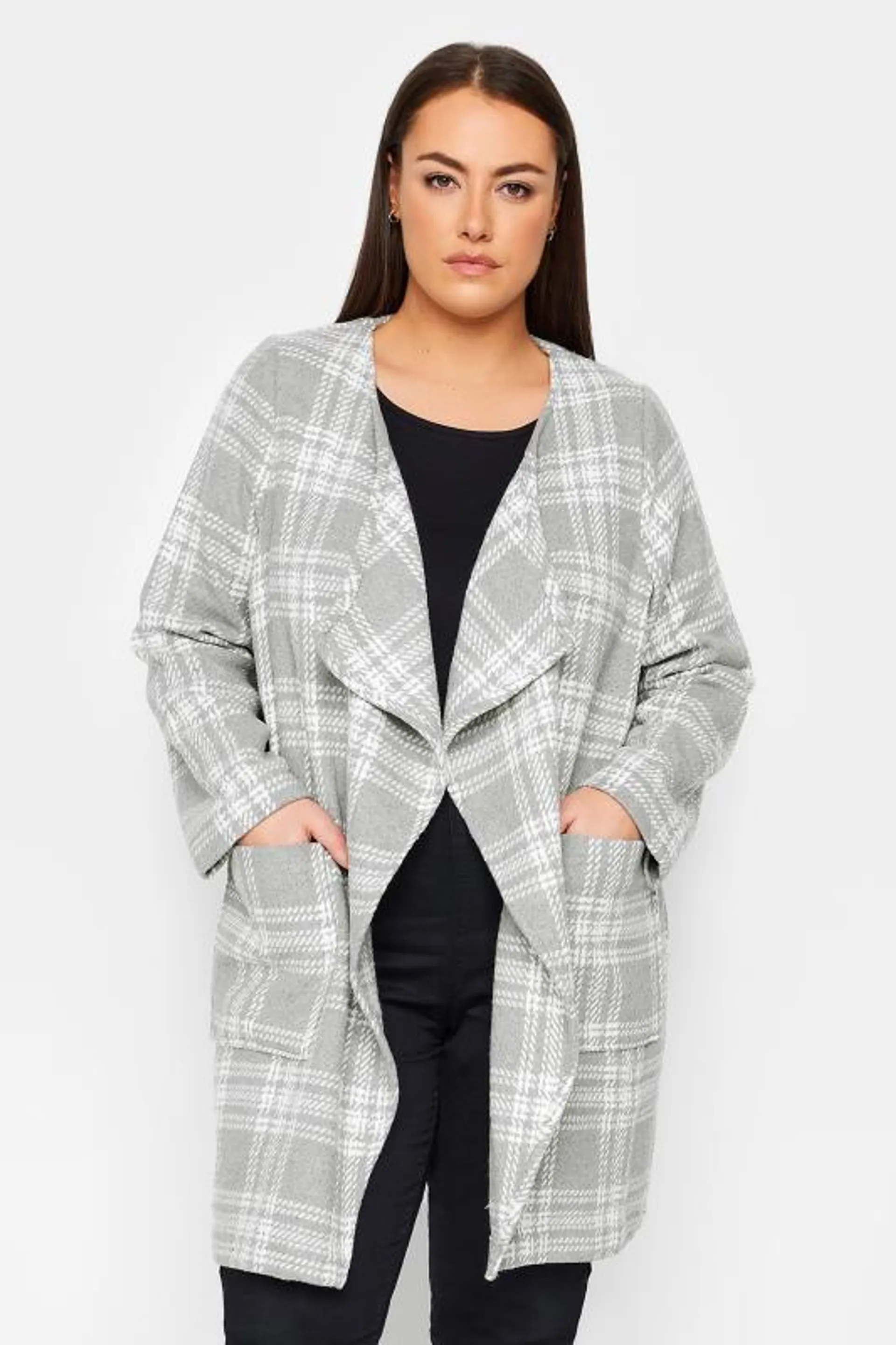 Evans Grey Spring Waterfall Jacket