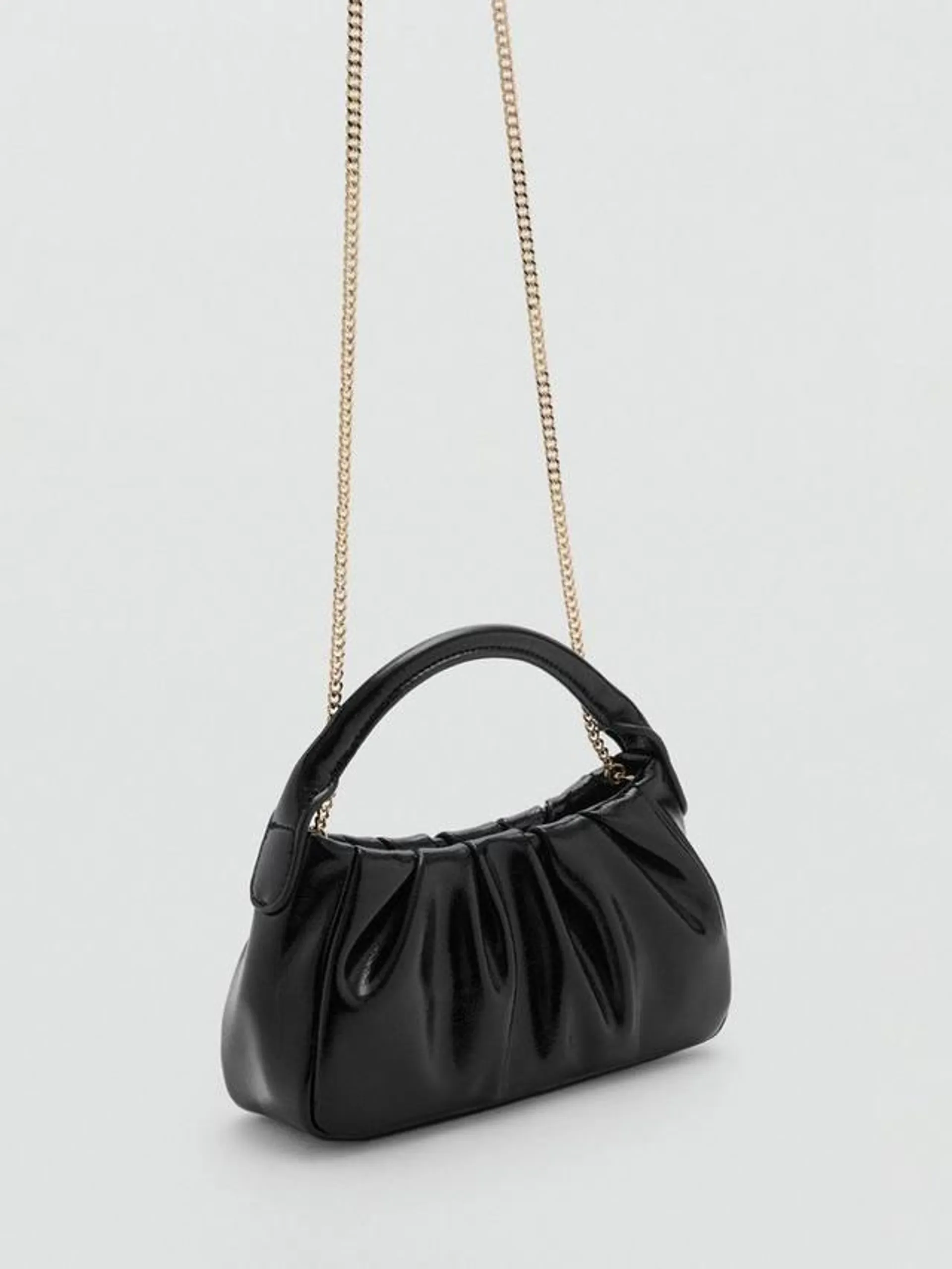 Leon Quilted Small Shoulder Bag, Black