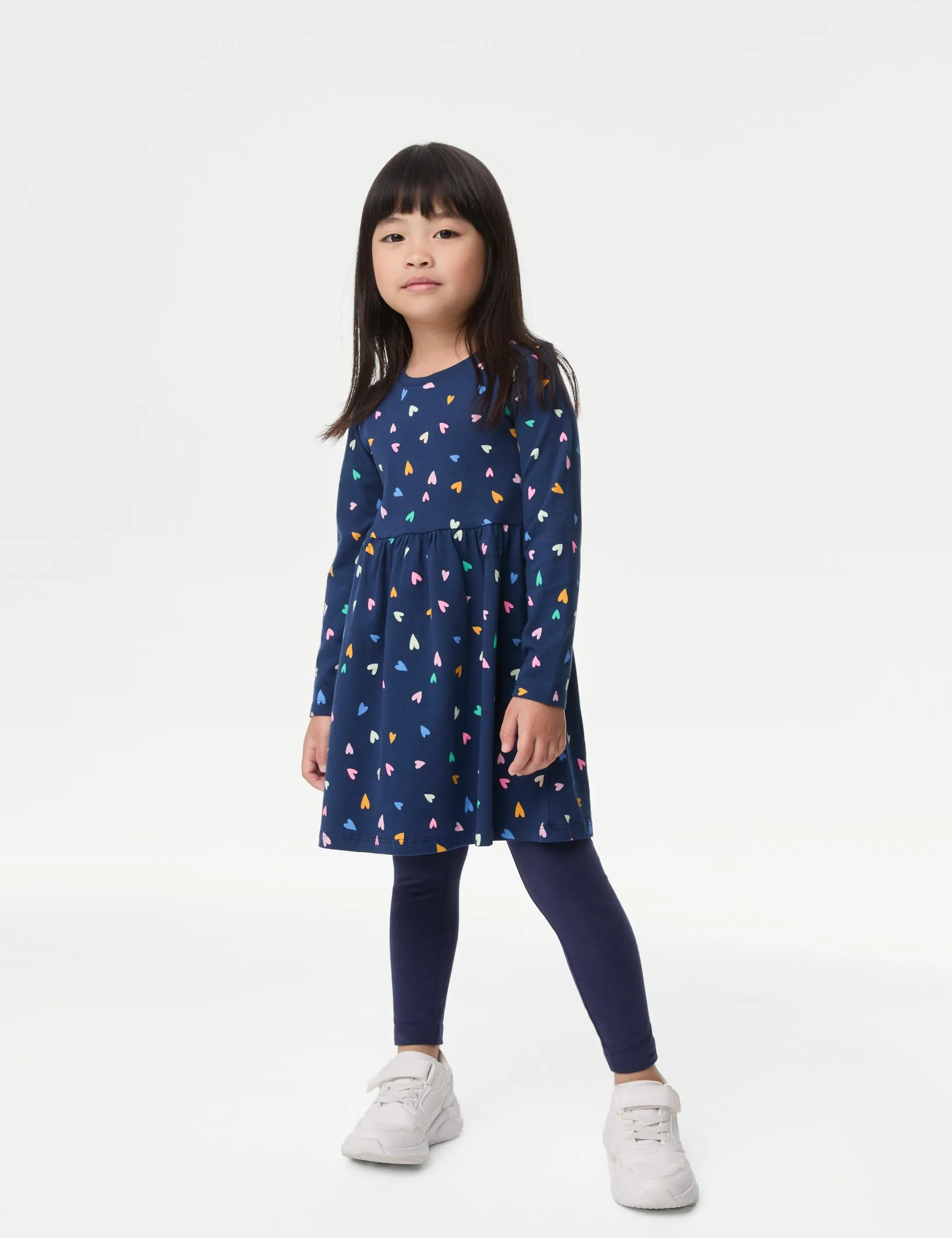 Pure Cotton Heart Dress (2-8 Yrs)