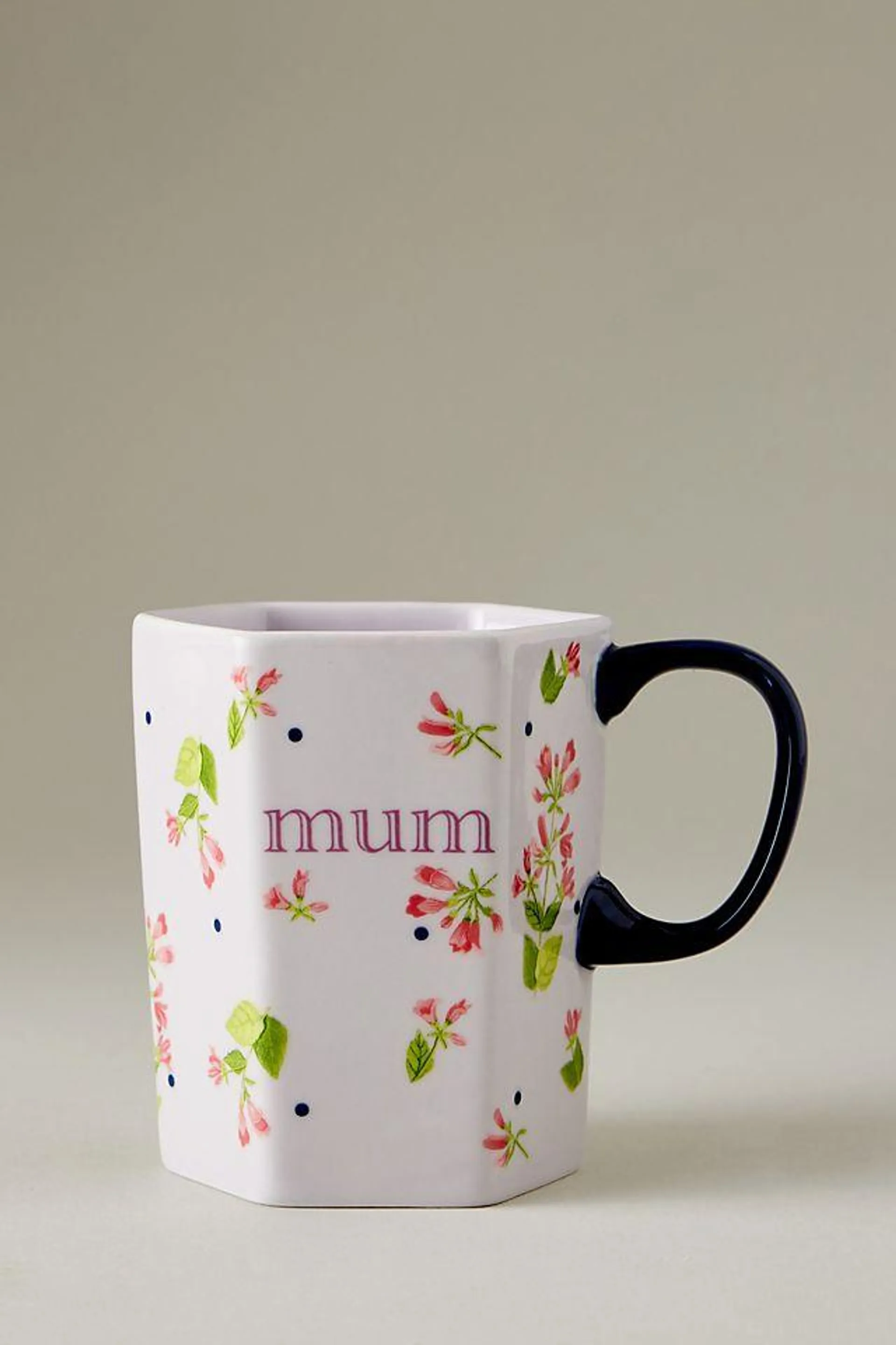 By Anthropologie Floral Mama Mug