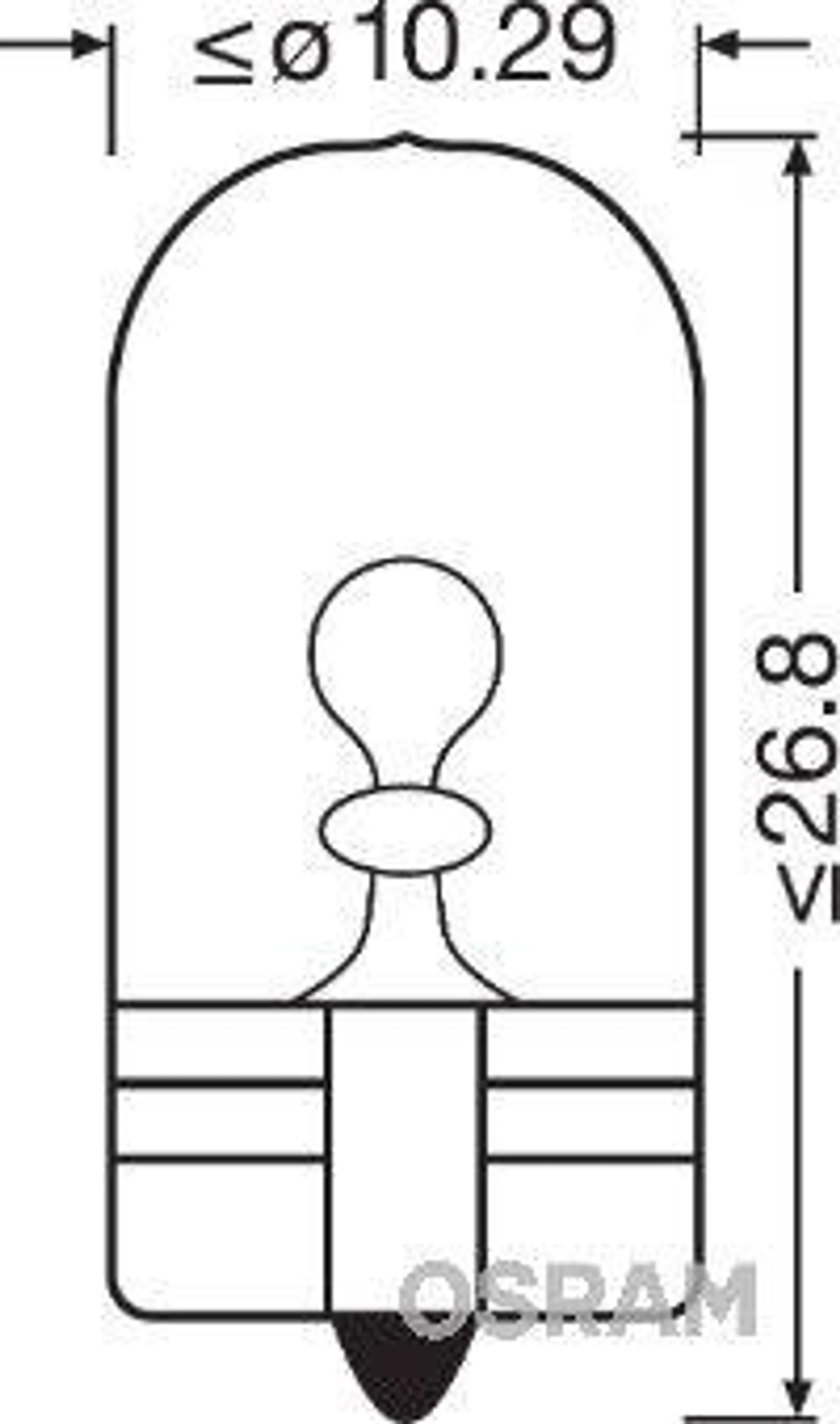 osram 24v bulb - w5w 507