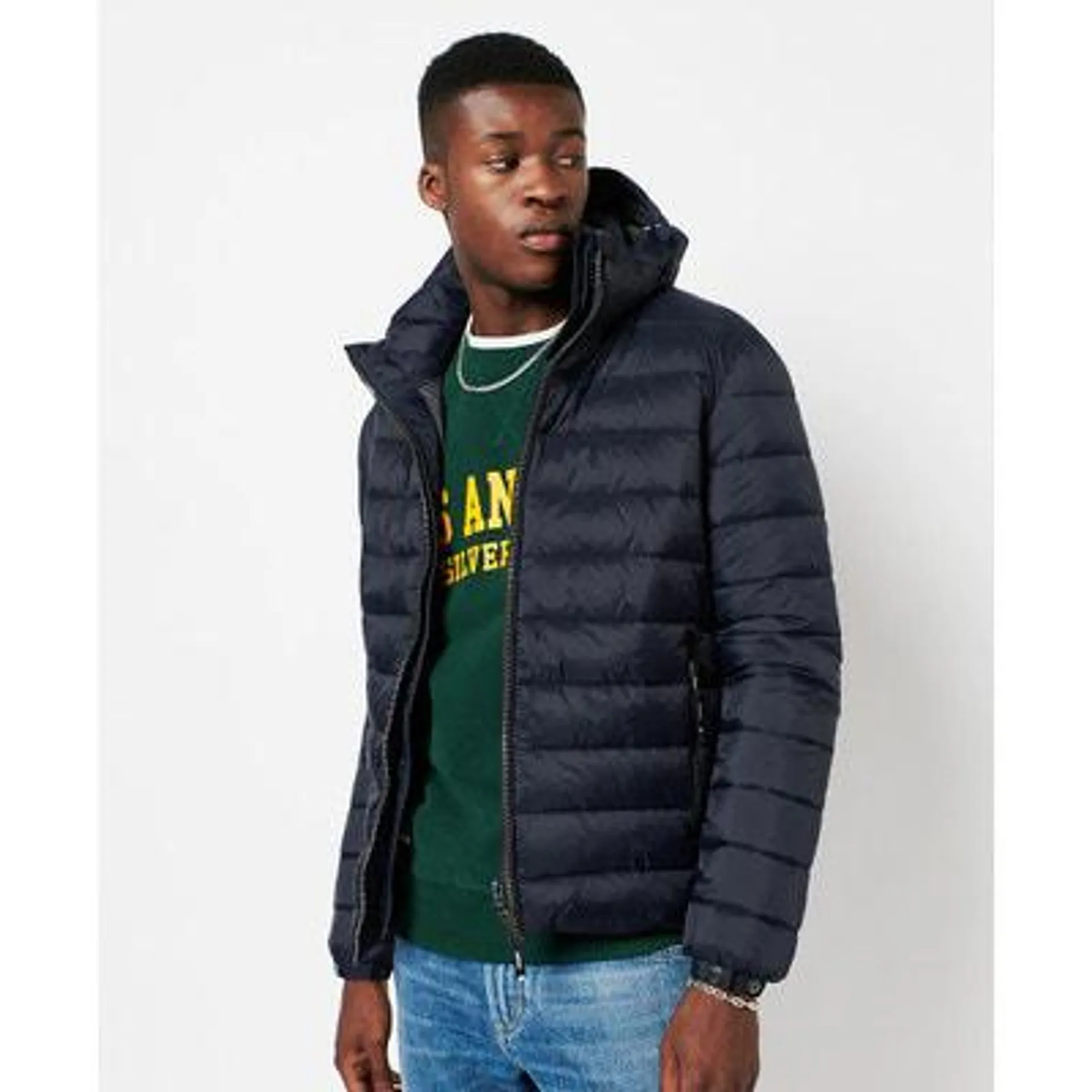 Fuji Hooded Padded Jacket with Zip Fastening