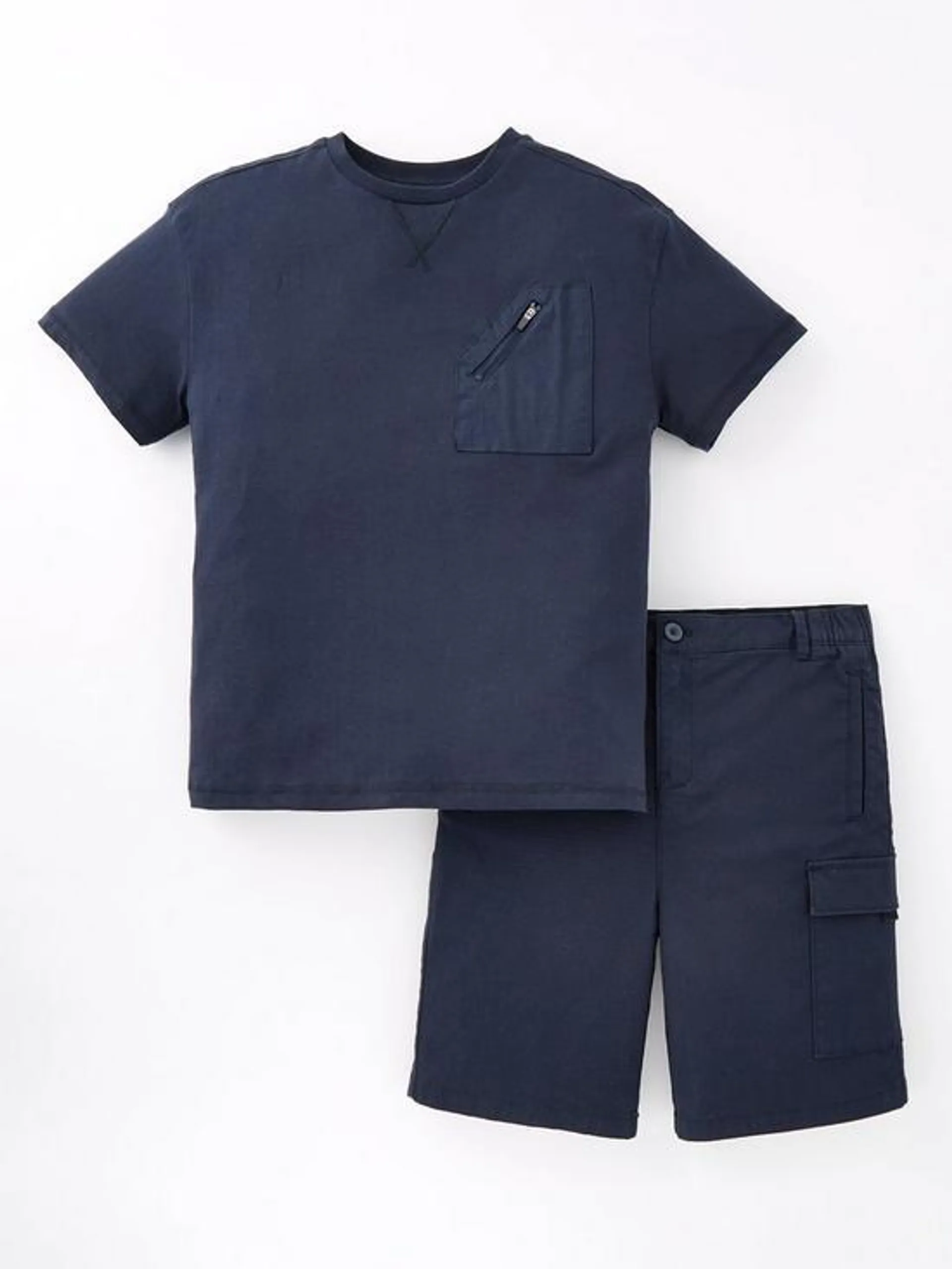 Boys Ss T Shirt & Cargo Short Set