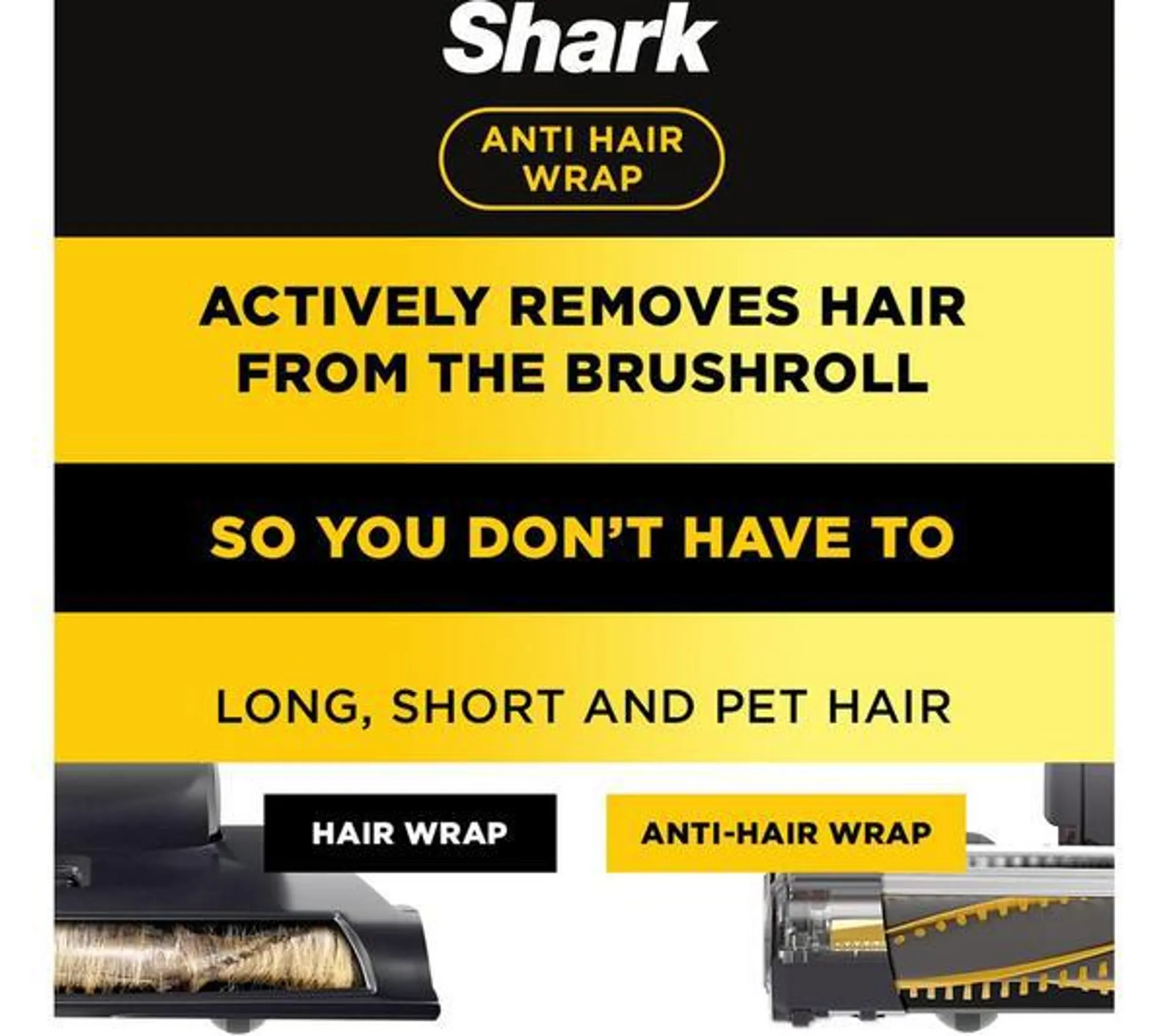 SHARK Anti Hair Wrap with Pet Tool AZ910UKT Upright Bagless Vacuum Cleaner - Rose Gold