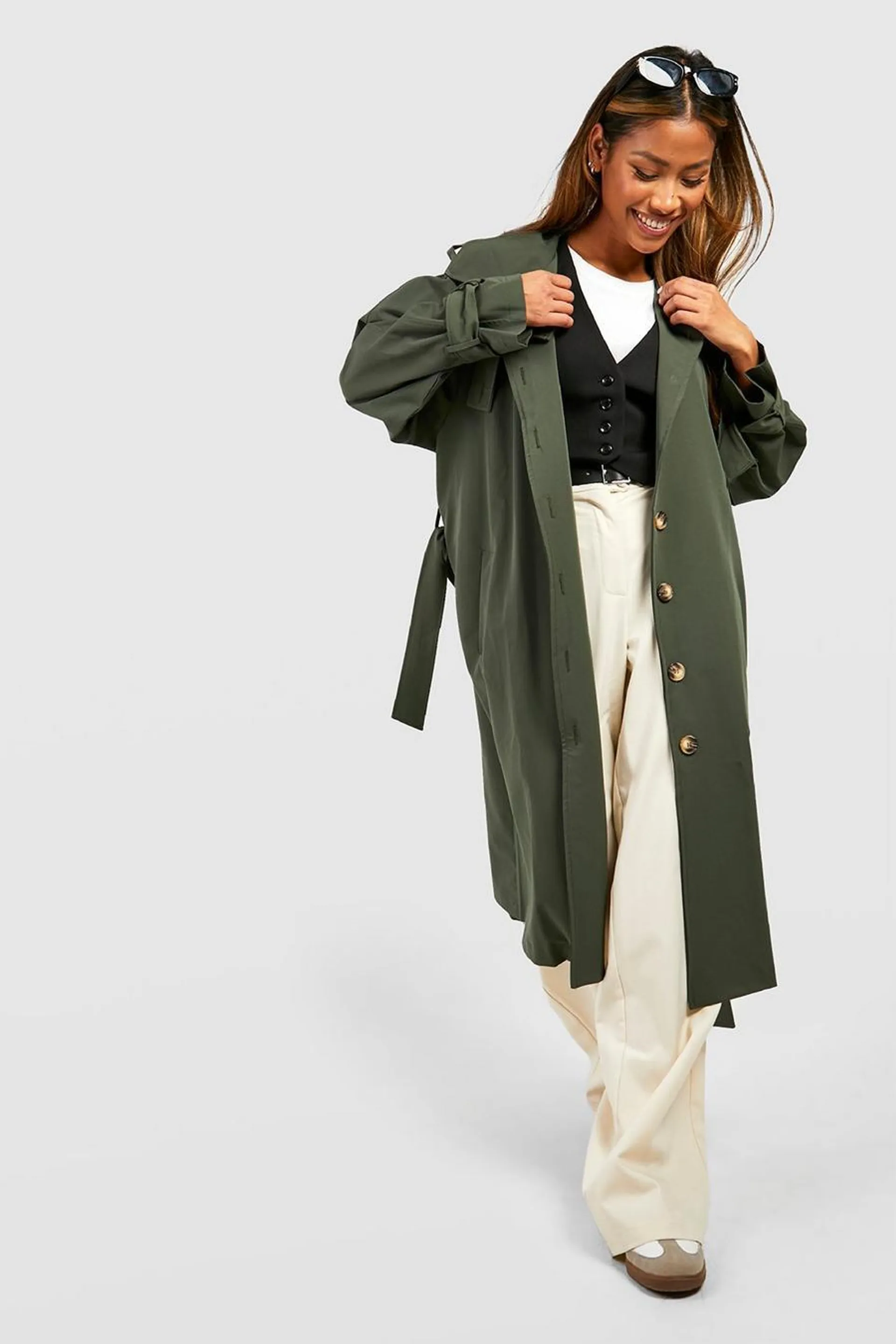 Collar Detail Trench Coat
