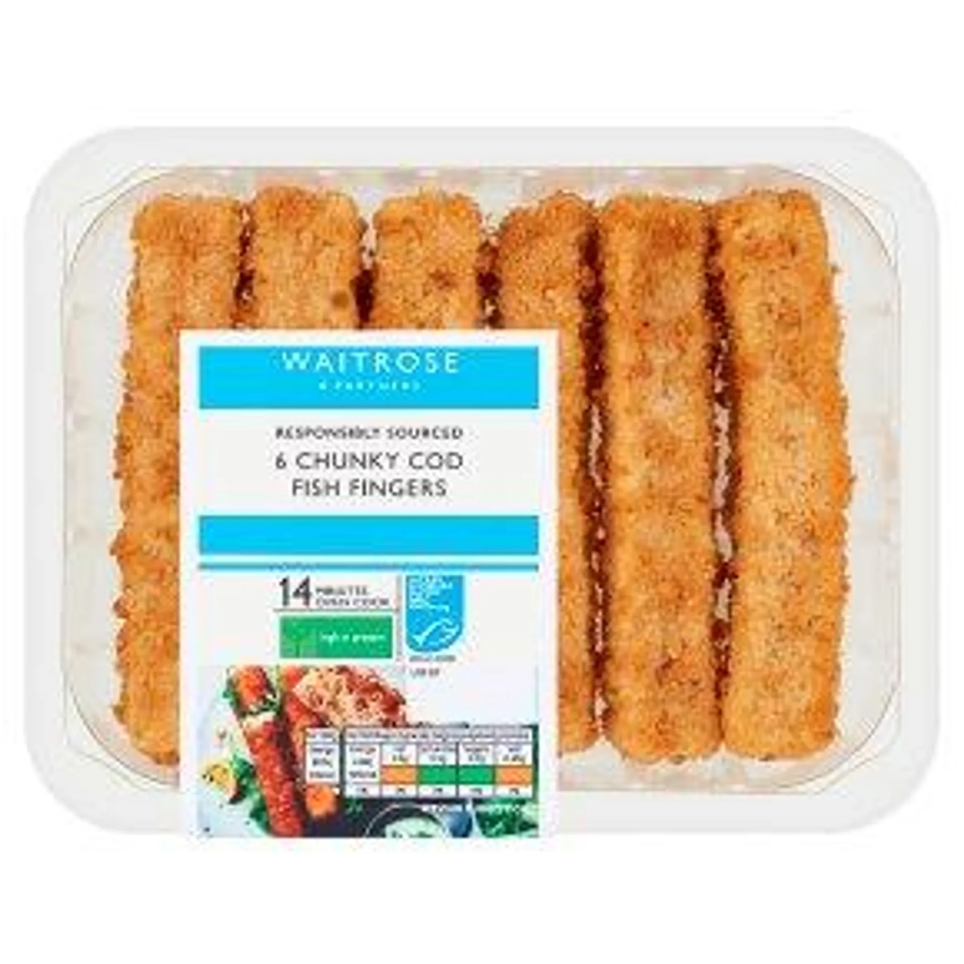 Waitrose 6 Chunky Cod Fish Fingers