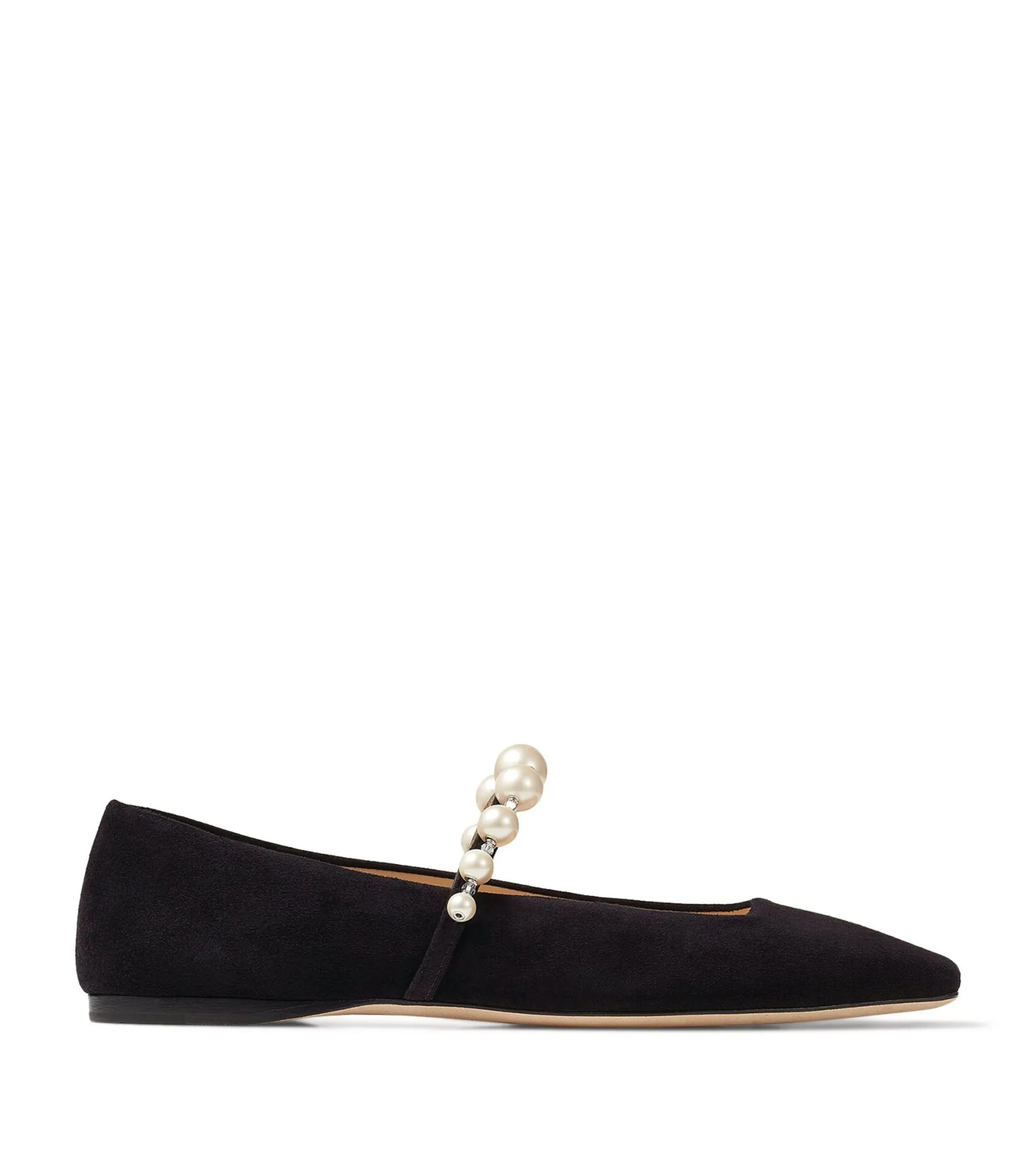 Ade Embellished Suede Ballerina Flats