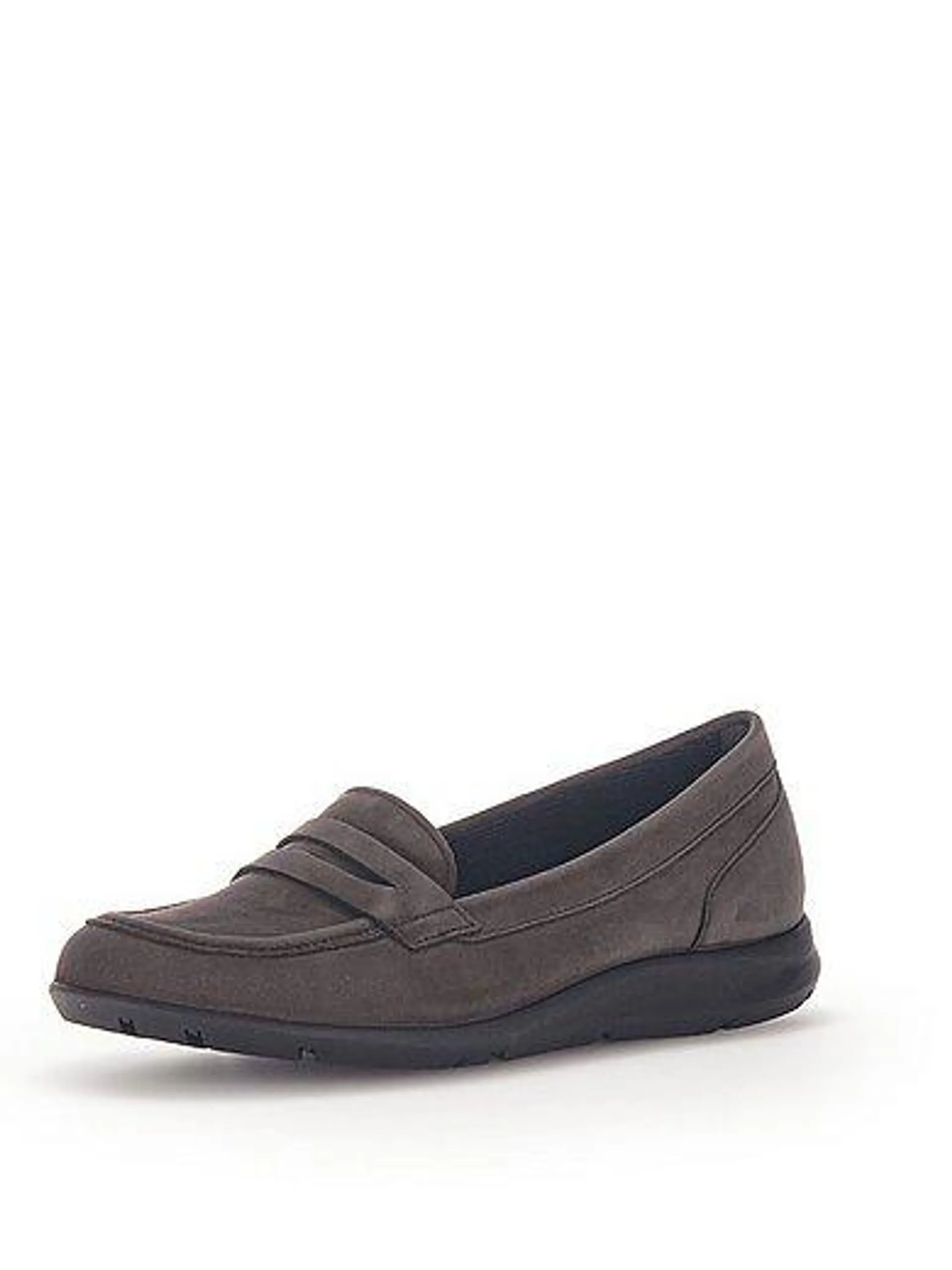 Loafers with leather tab