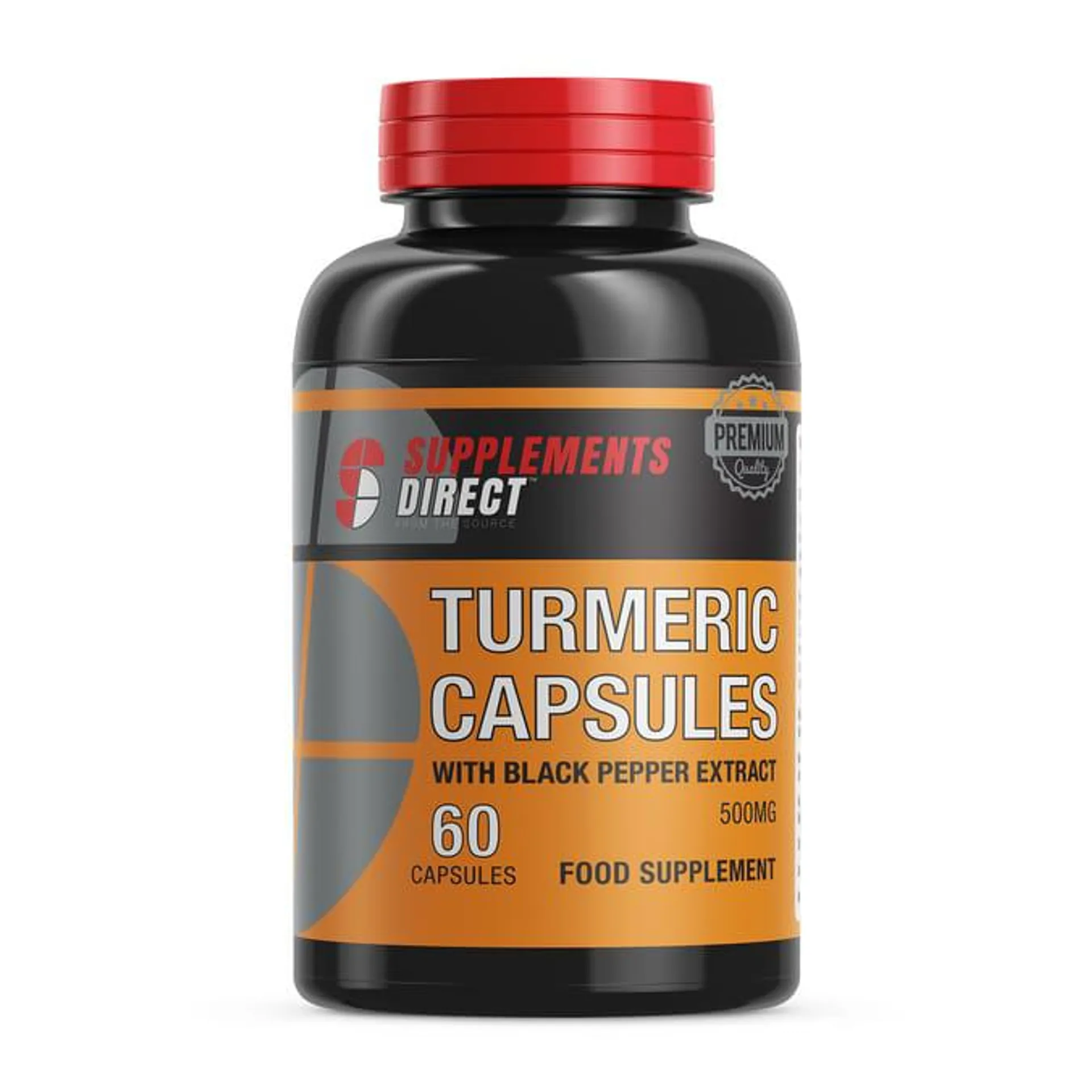 Supplements Direct Turmeric Capsules with Black Pepper Extract Capsules 60s