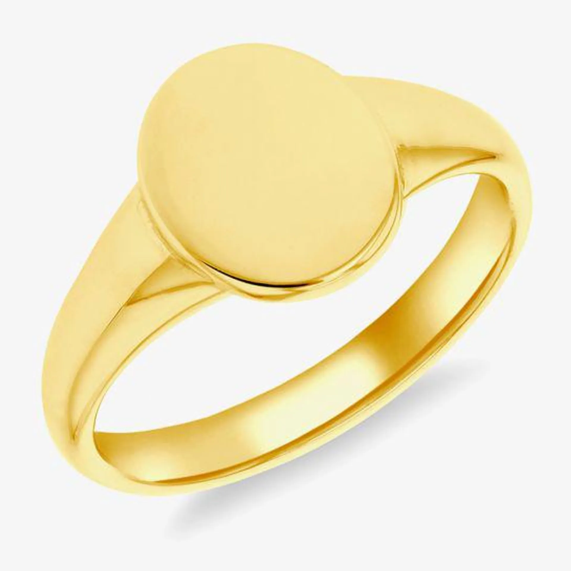 Gold Plated Sterling Silver Oval Signet Ring 8.81.0410