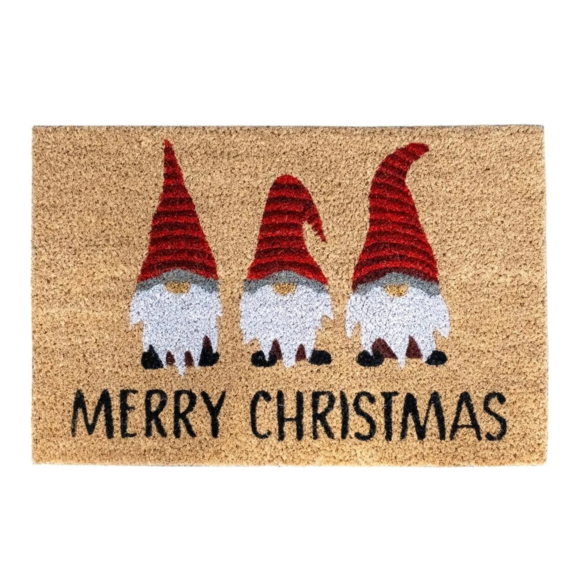 Christmas Gonks PVC Backed Coir Doormat - 40 x 60cm