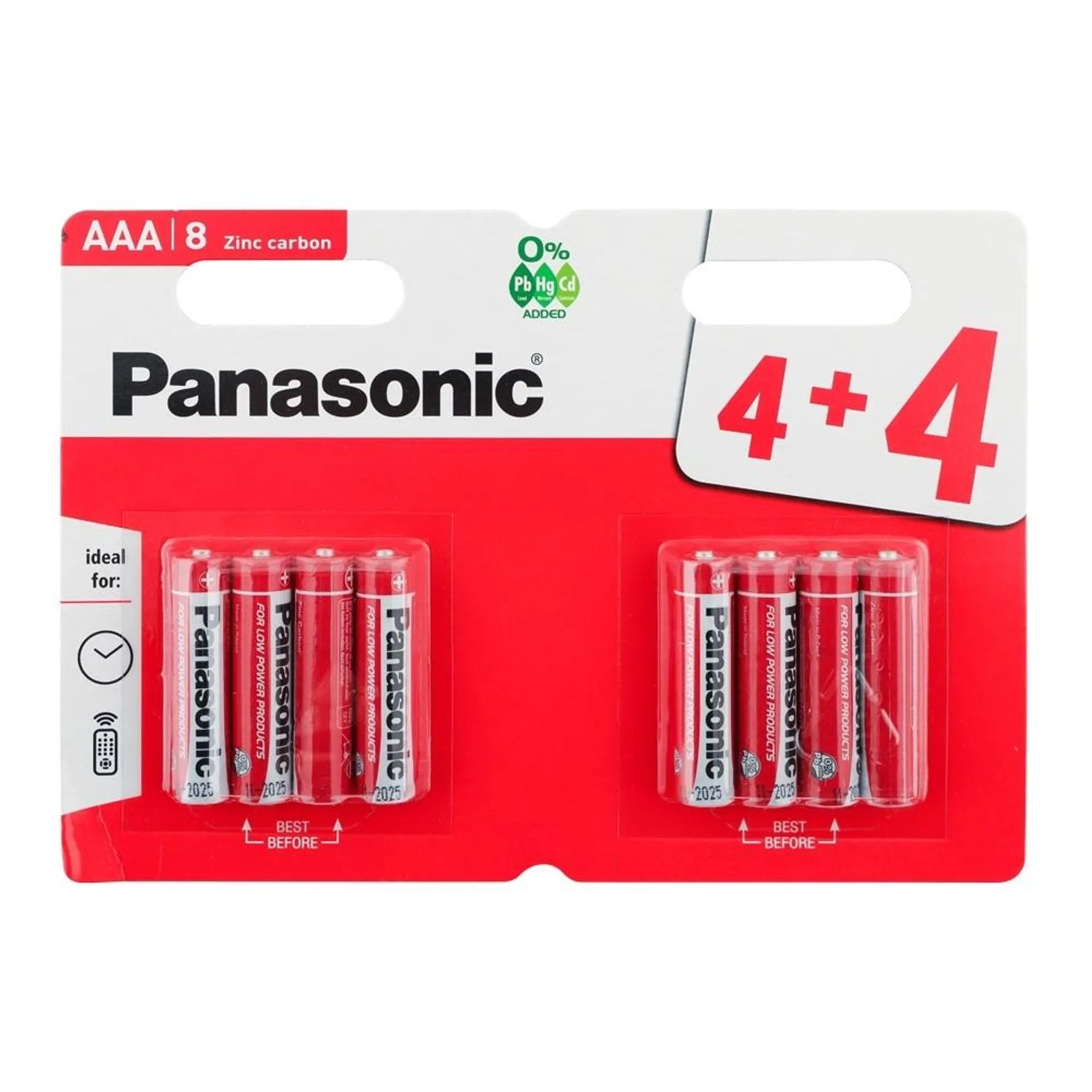 PANASONIC AAA BATTERIES 4 + 4 PACK