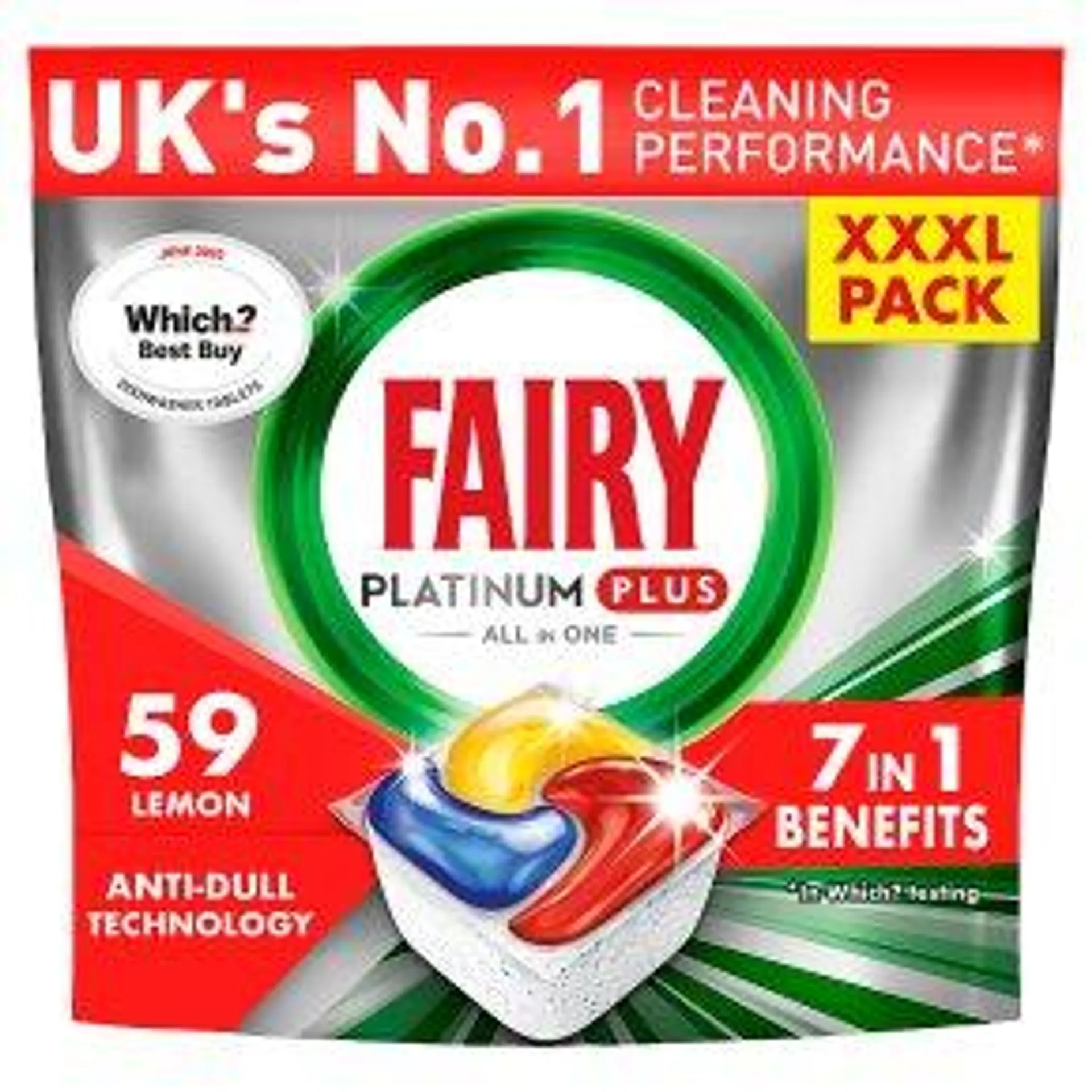 Fairy Platinum+ Dish Tablets Lemon