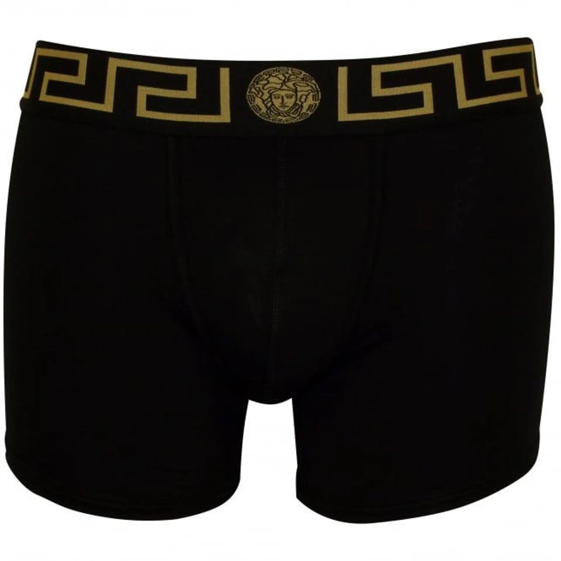 Greca Border Boxer Briefs, Black