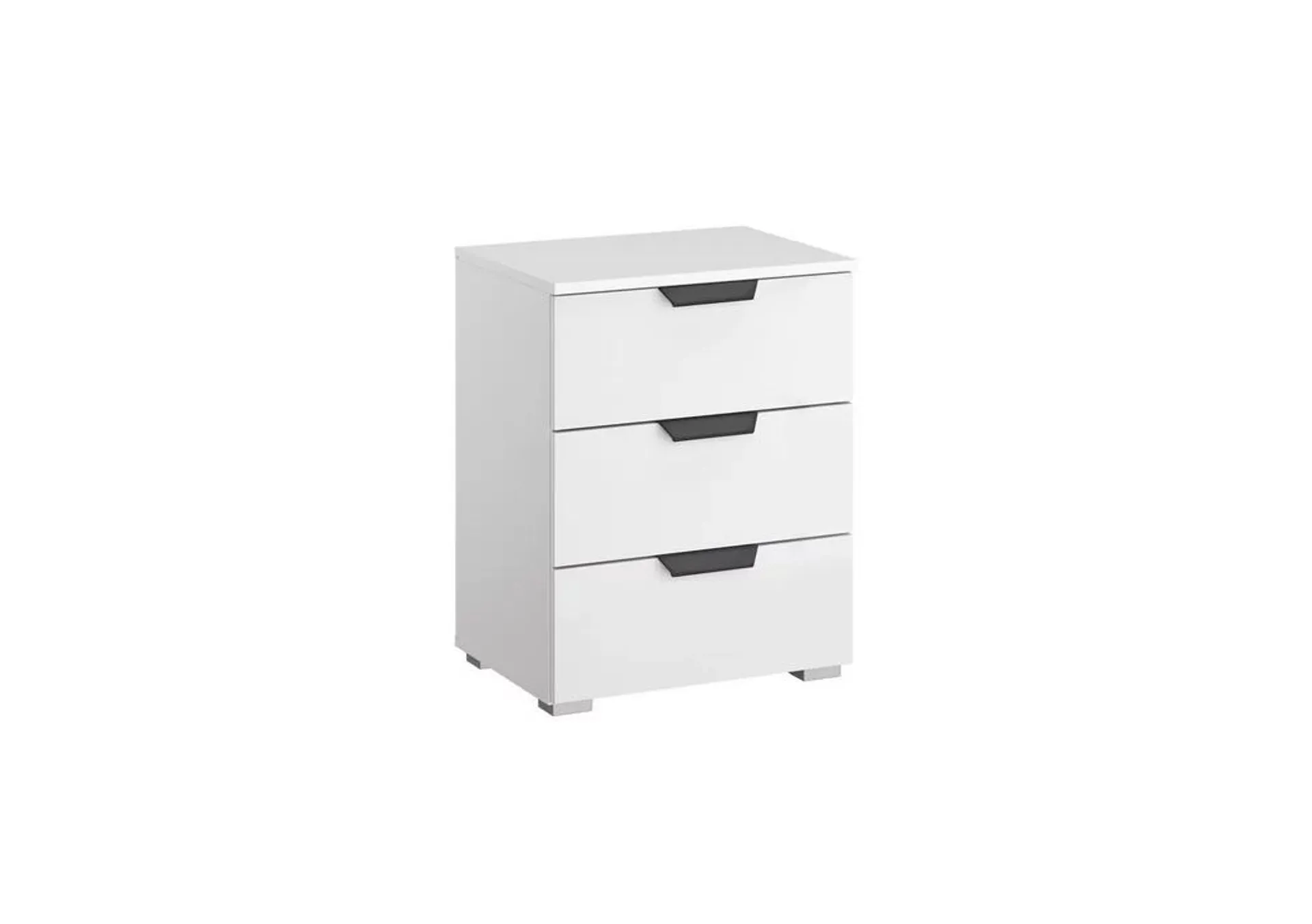 Lima 3 Drawer Bedside Cabinet with Decor Front