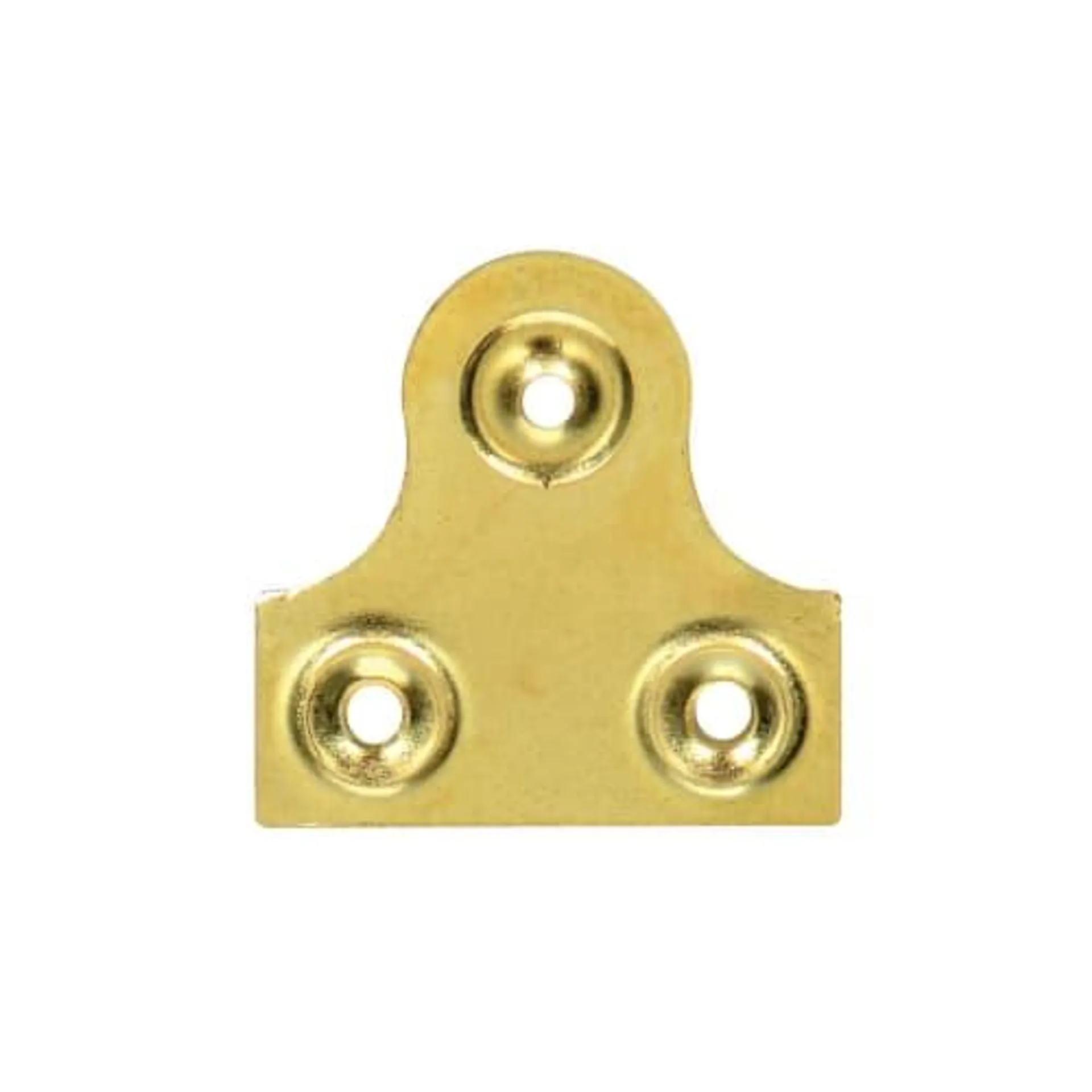 Wickes Plain Brass Glass Plate Plain - 38mm - Pack of 10