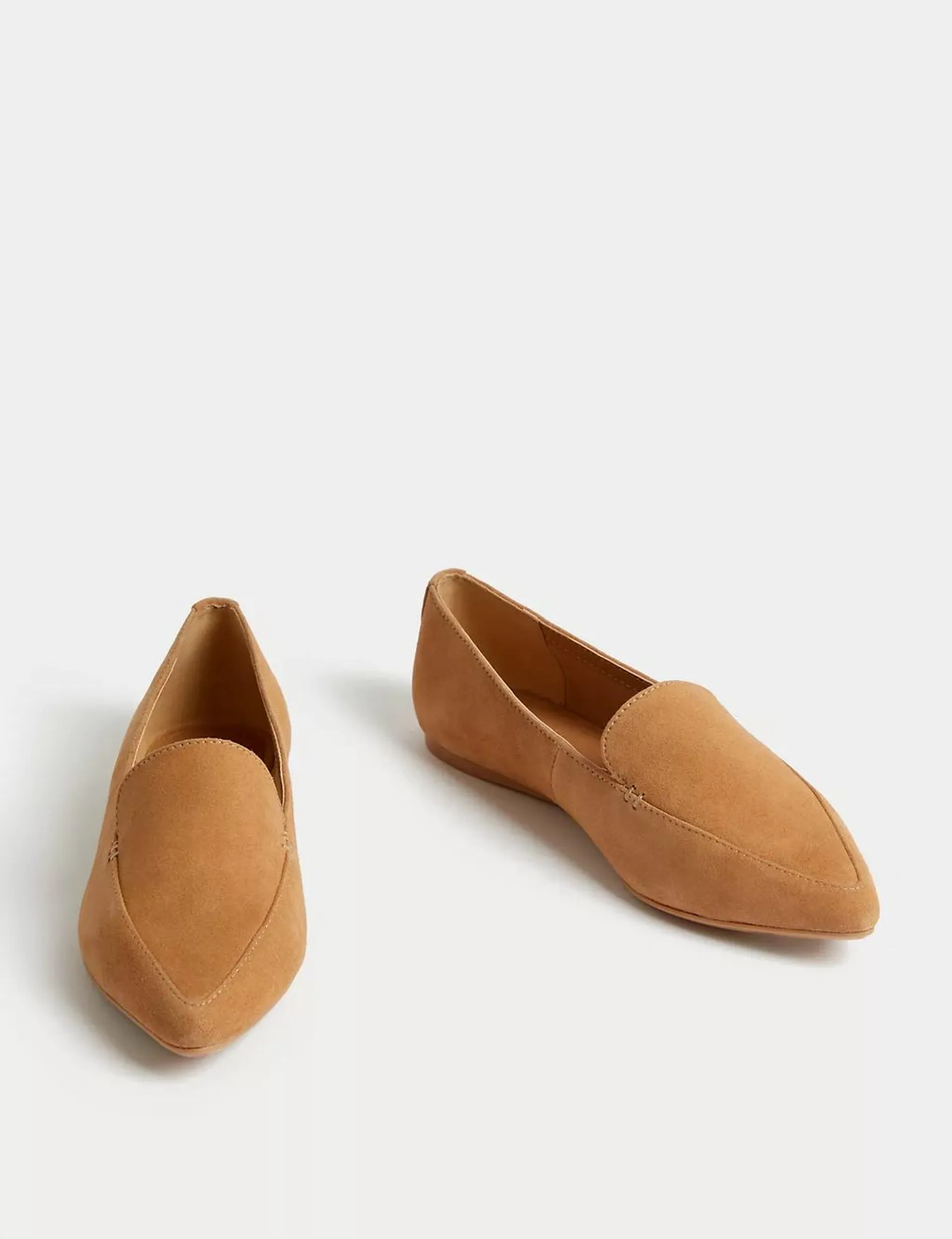 Suede Wide Fit Pointed Ballet Pump