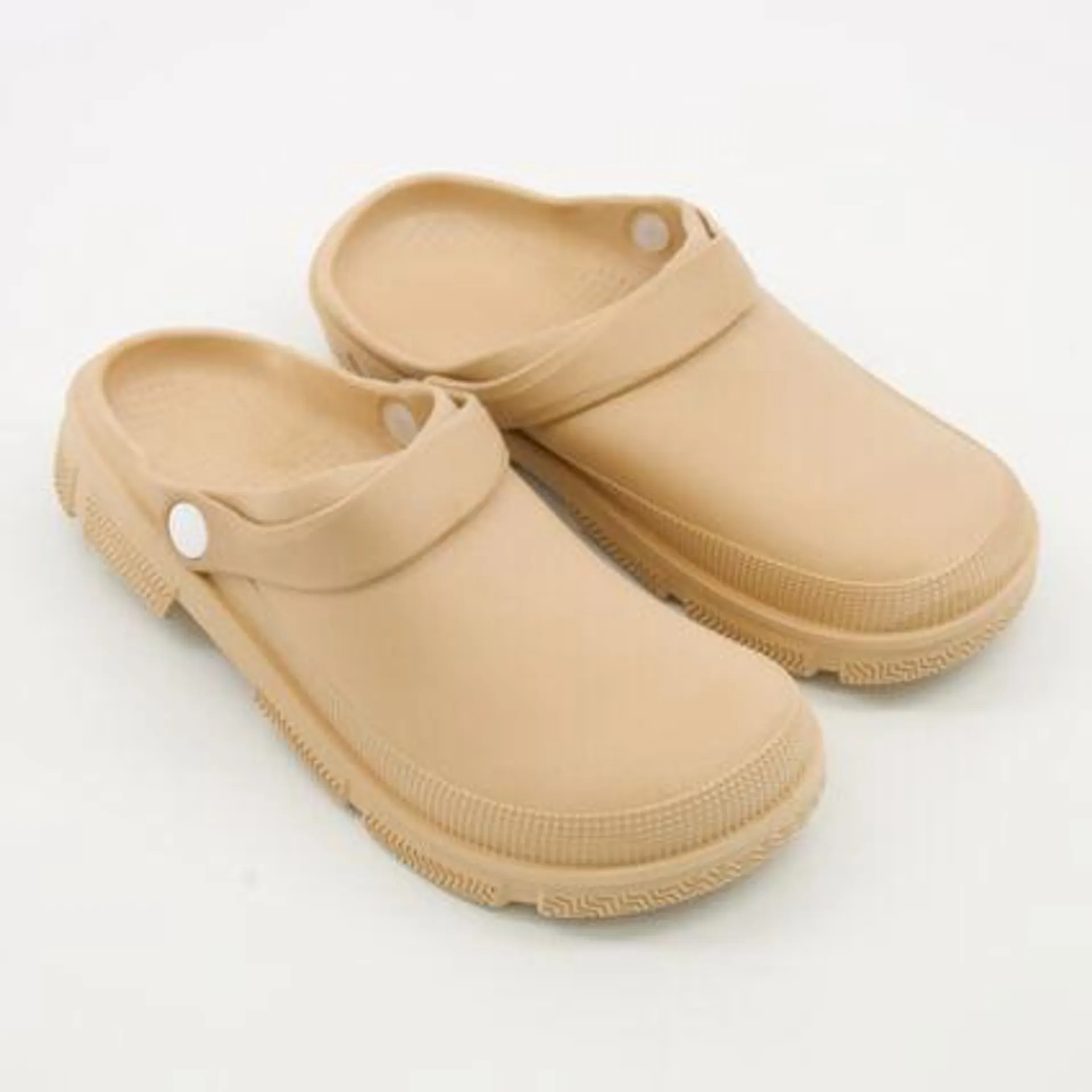 Beige Clog Sandals