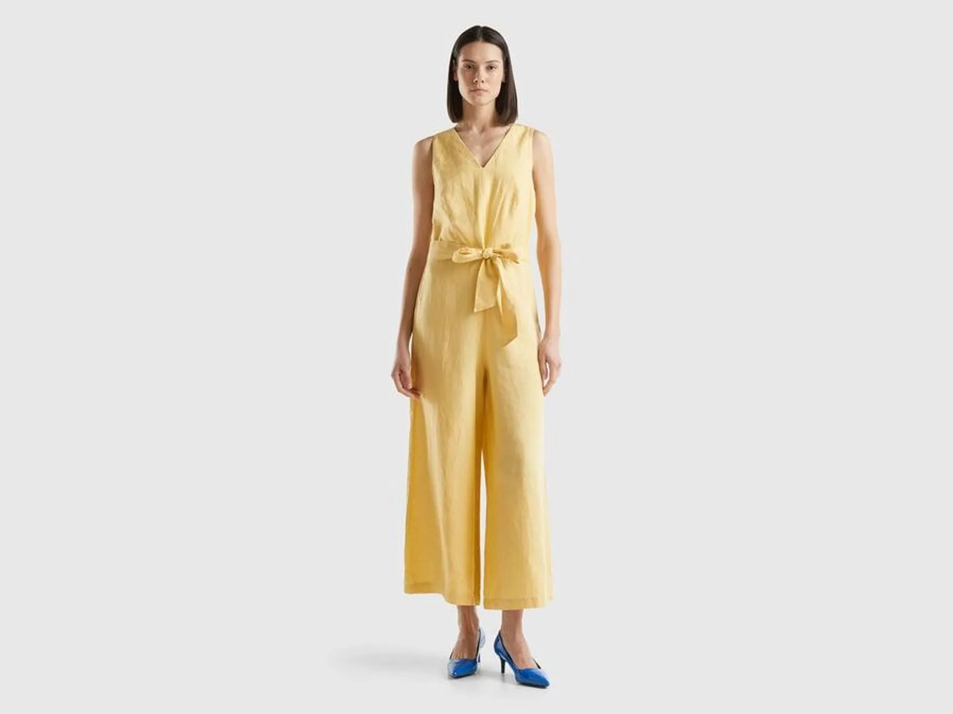 Jumpsuit in pure linen