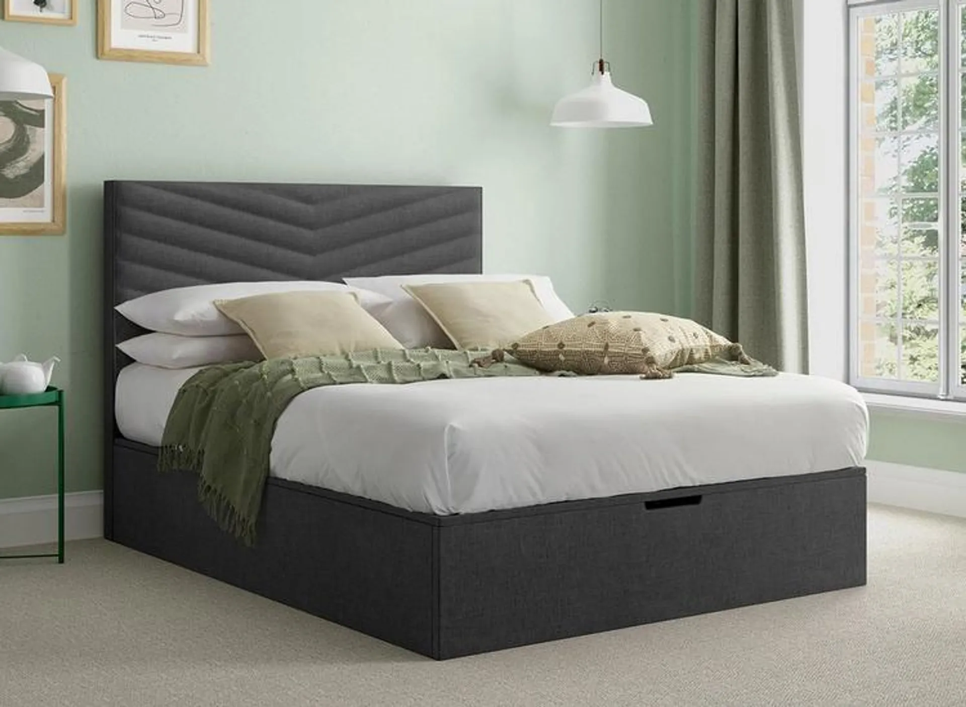 Nuttall Upholstered Ottoman Bed Frame