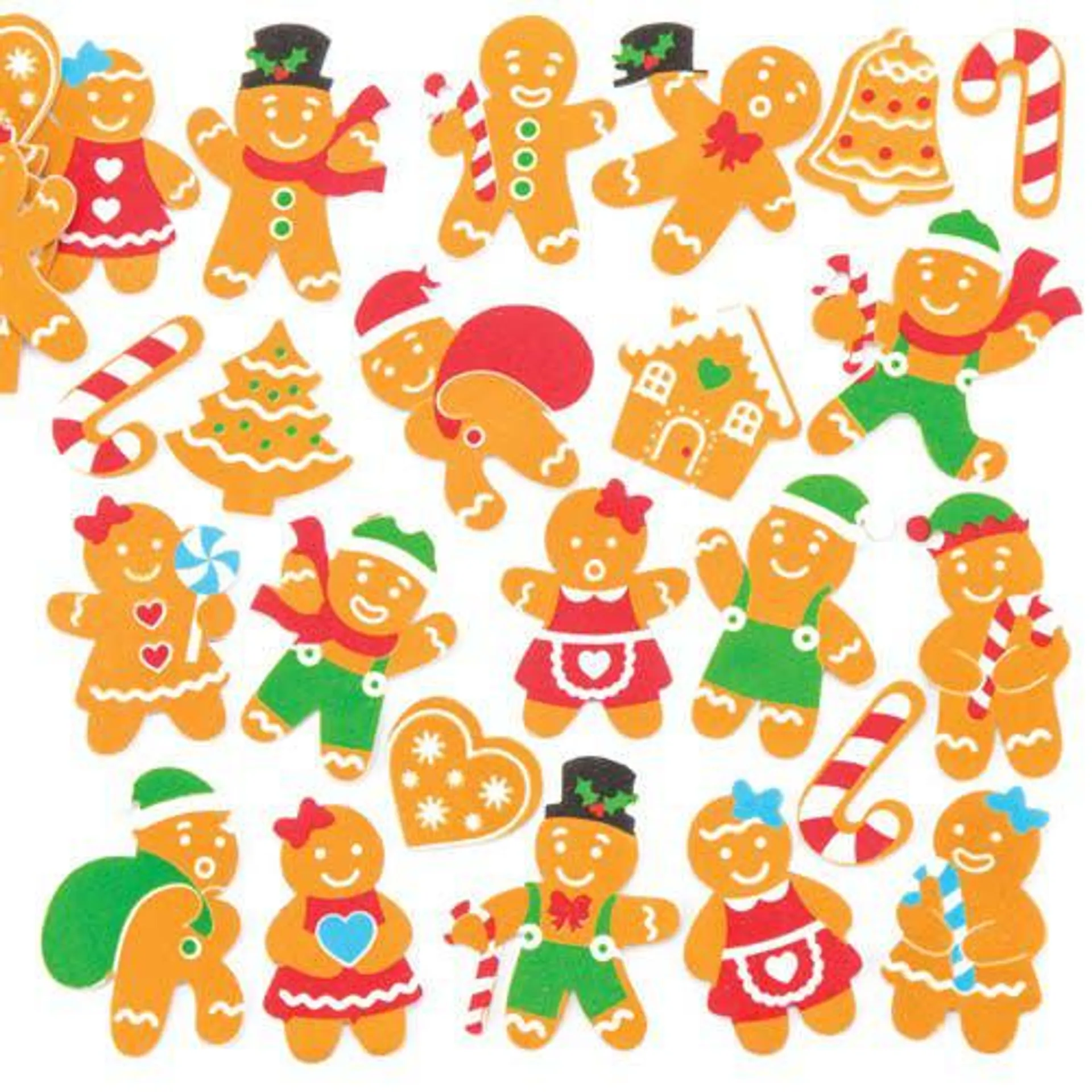 Gingerbread Foam Stickers