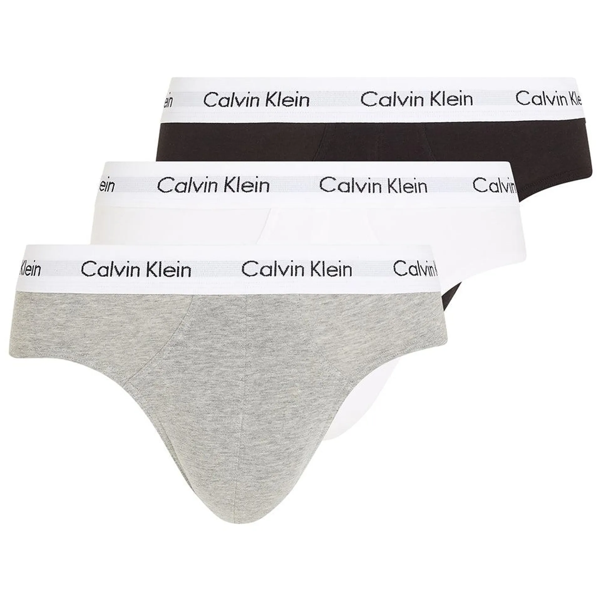 Cotton Stretch 3-Pack Briefs Black/White/Grey