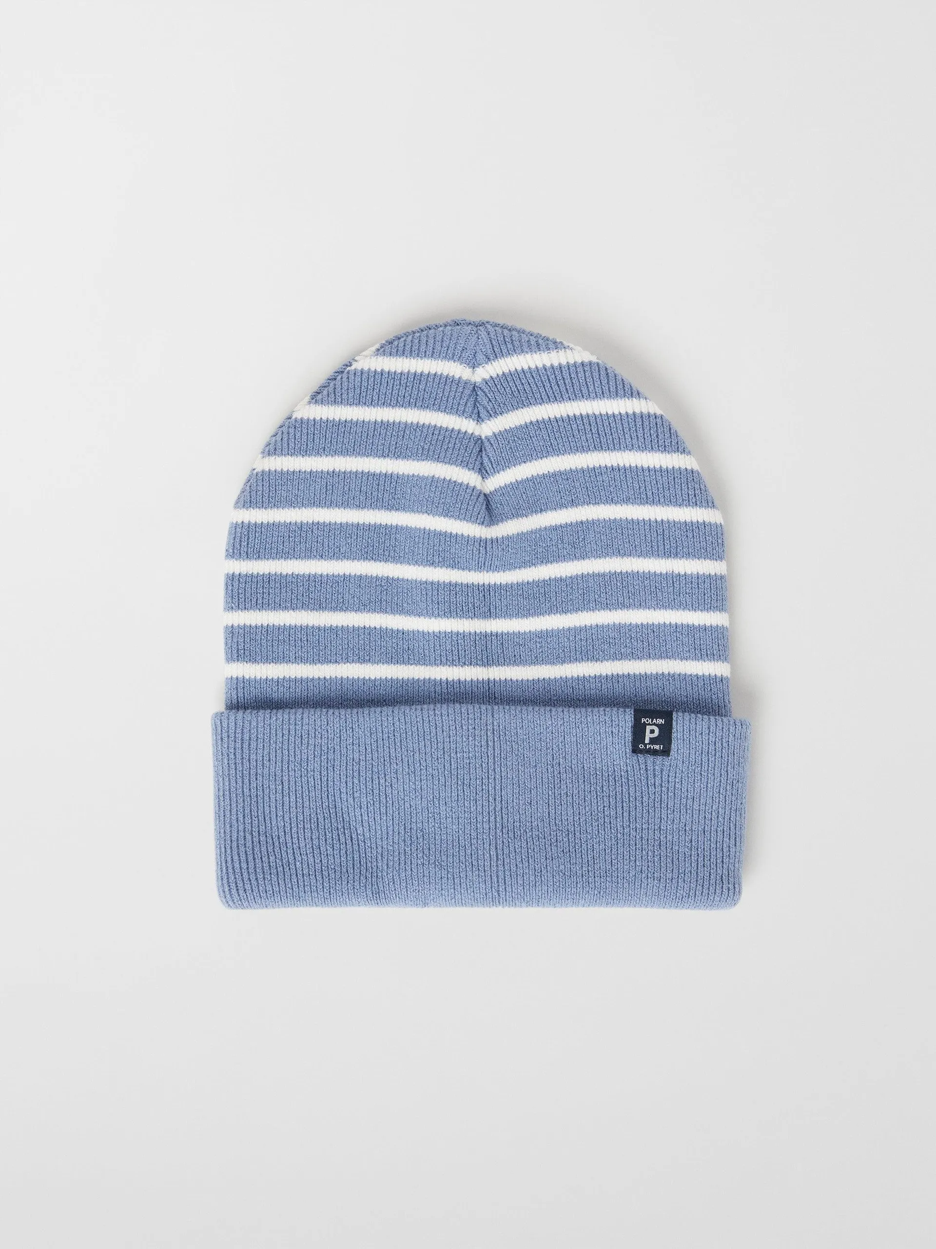 Striped Ribbed Kids Beanie Hat