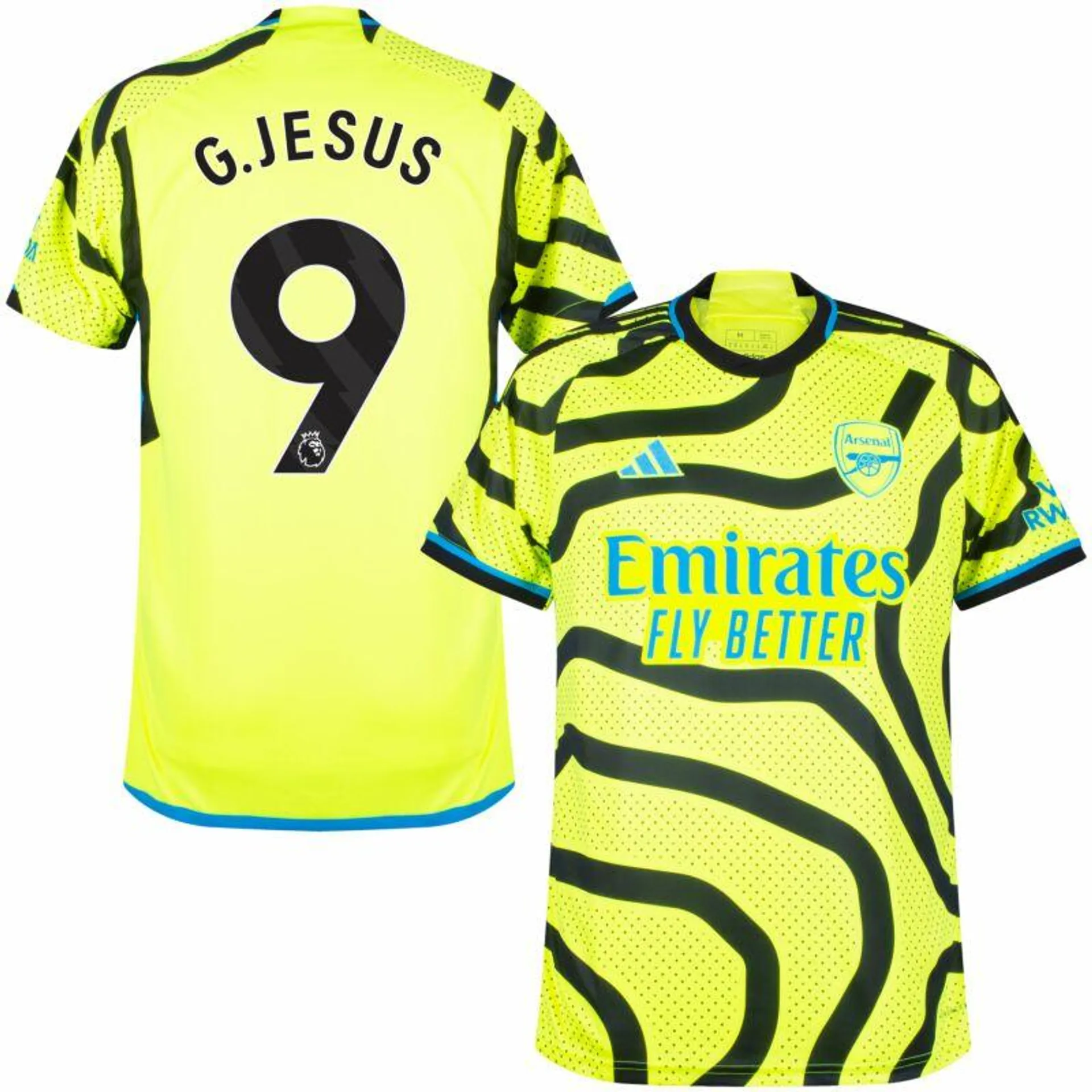 adidas Arsenal Away G.Jesus 9 Shirt 2023-2024 (Premier League)